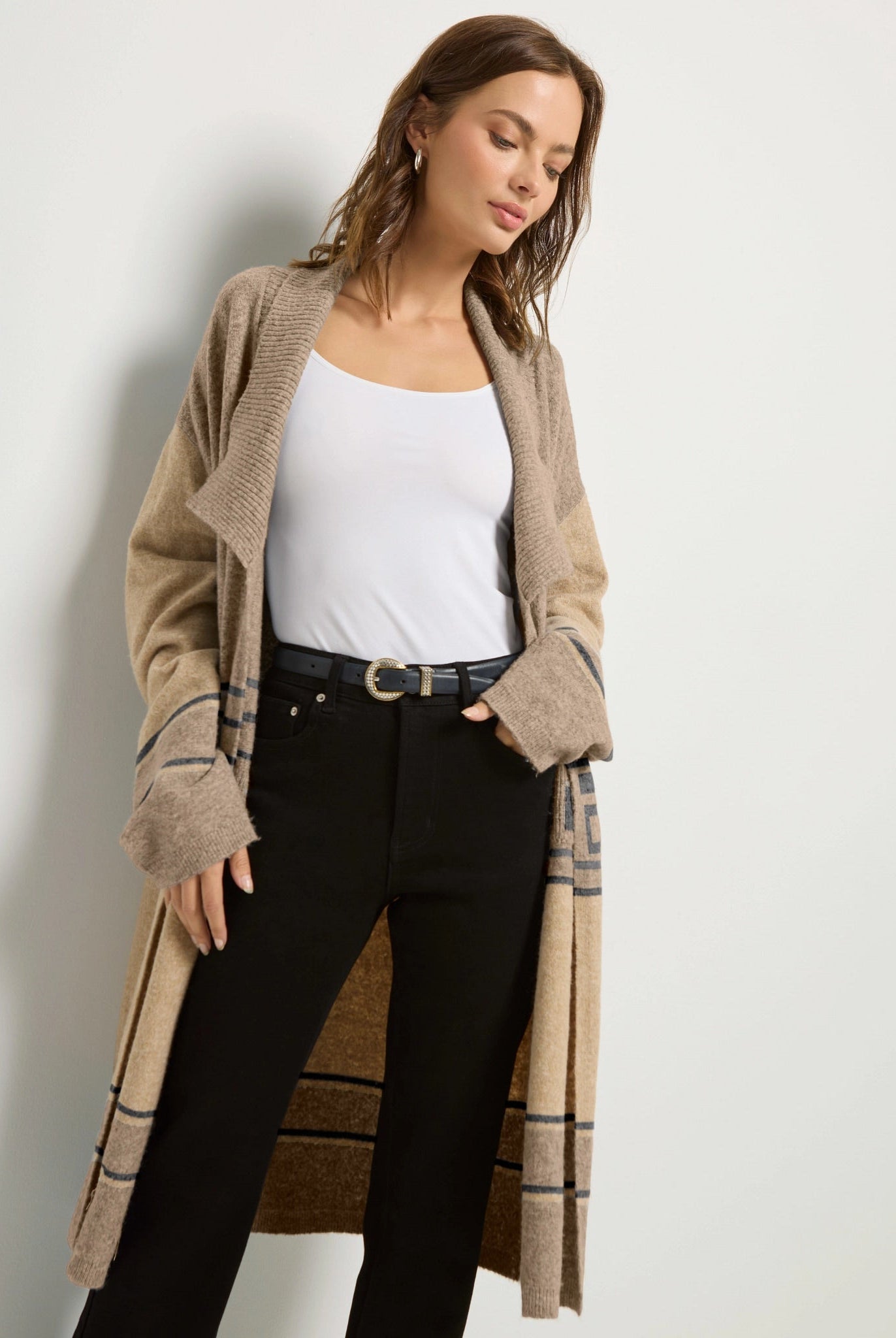 Birch Geo $|& SEAS Canyon Duster Cardigan - SOF Front