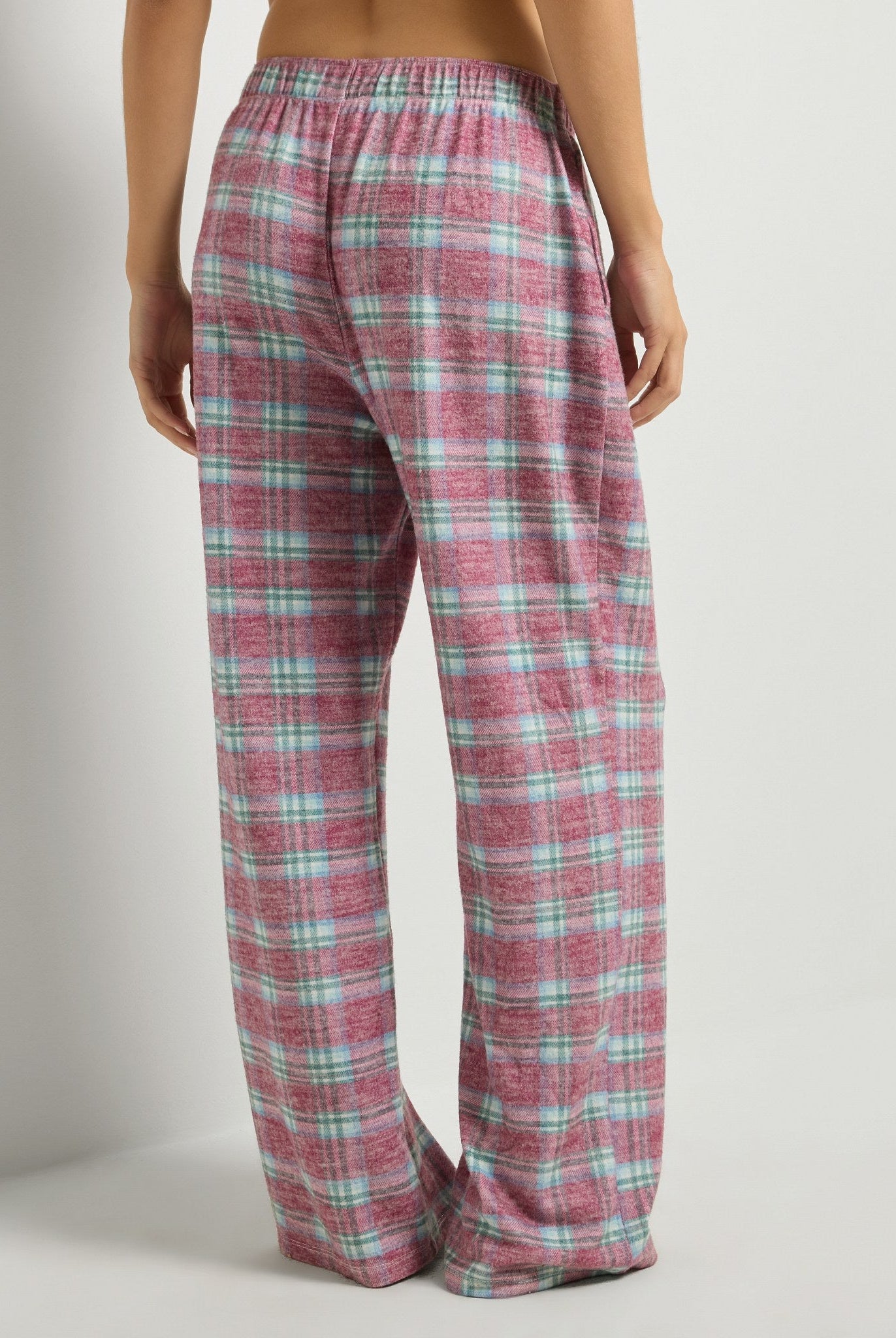 Fireside Tartan Cherry Plaid $|& SEAS Cat Nap Pant - SOF Back