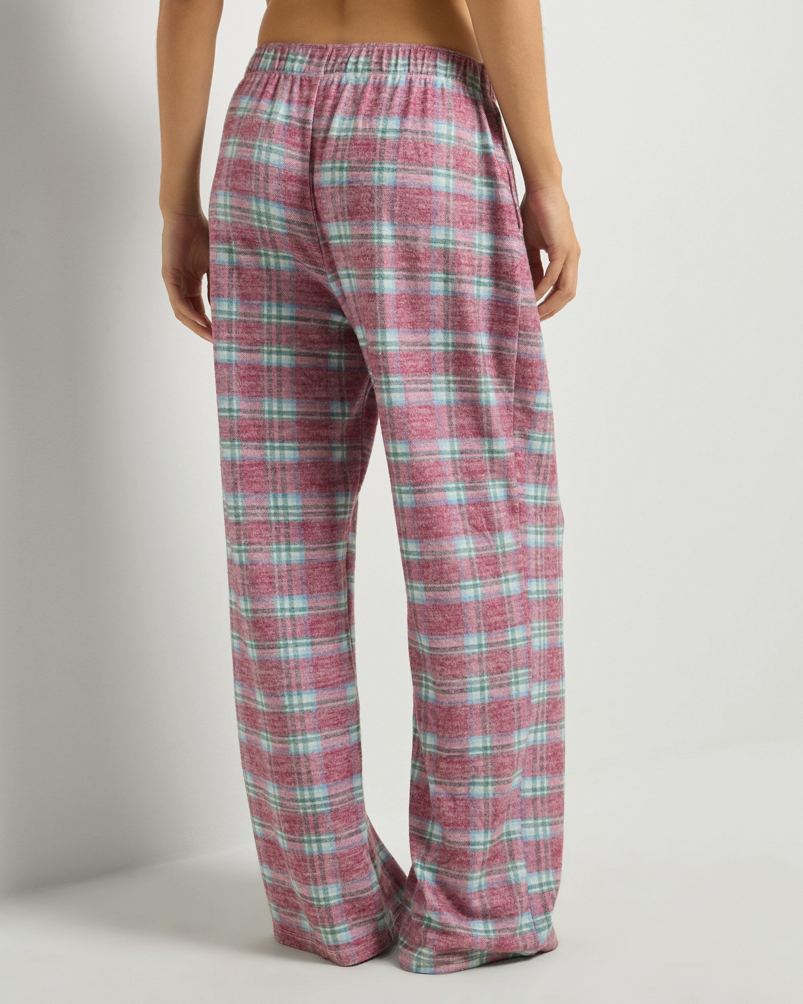 Fireside Tartan Cherry Plaid $|& SEAS Cat Nap Pant - SOF Back