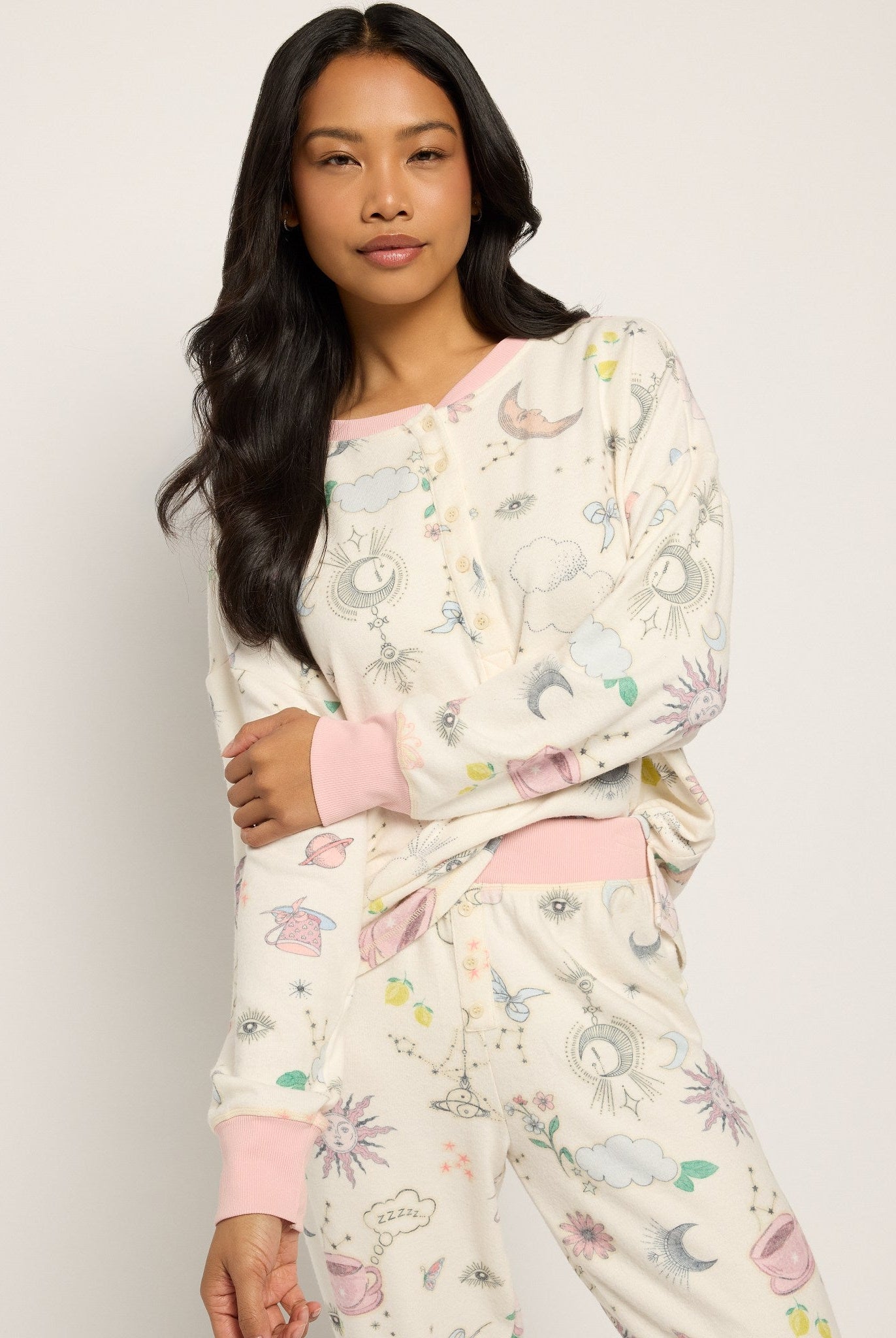 Cream $|& SEAS Dreamland PJ Set - SOF Front
