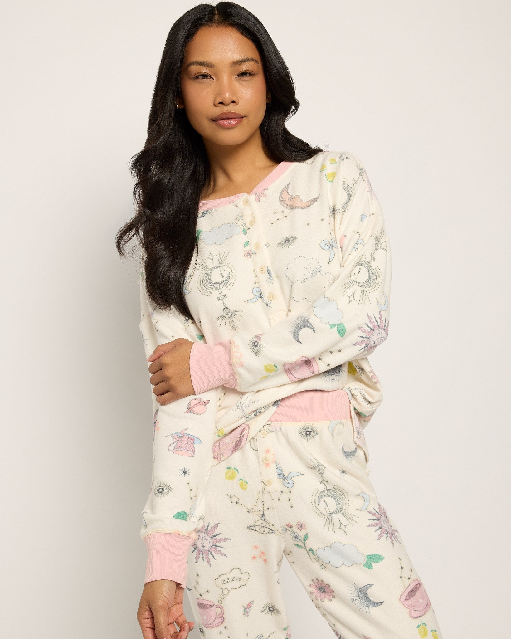Cream $|& SEAS Dreamland PJ Set - SOF Front