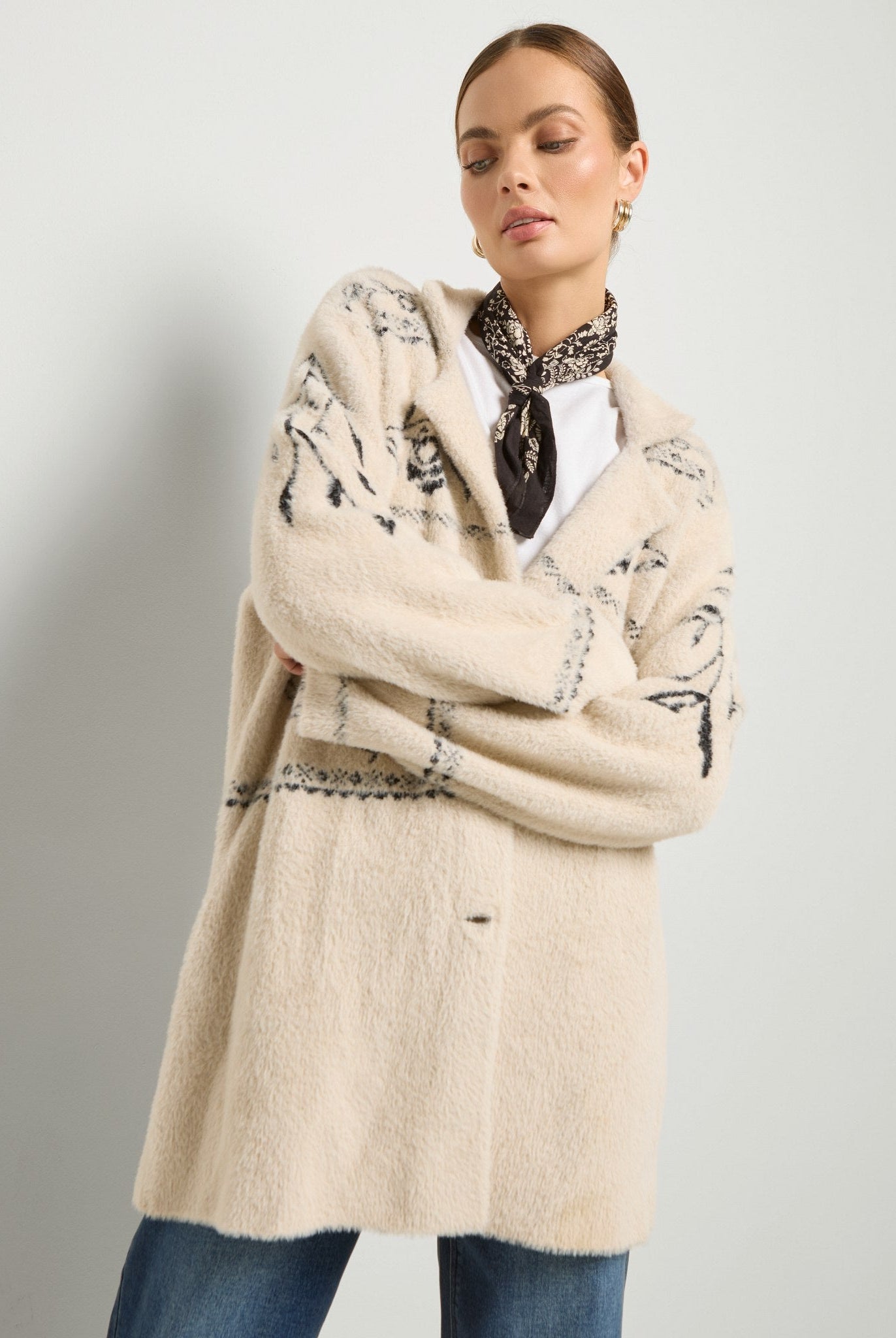 Cream $|& SEAS Luxe Coatigan - SOF Front