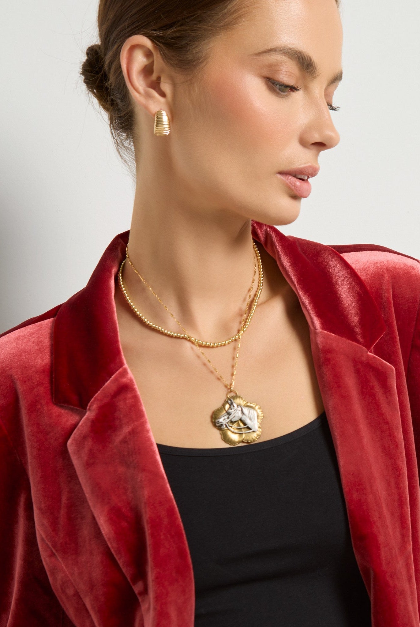 Maple $|& SEAS Aries Ruched Sleeve Blazer - VOF Front