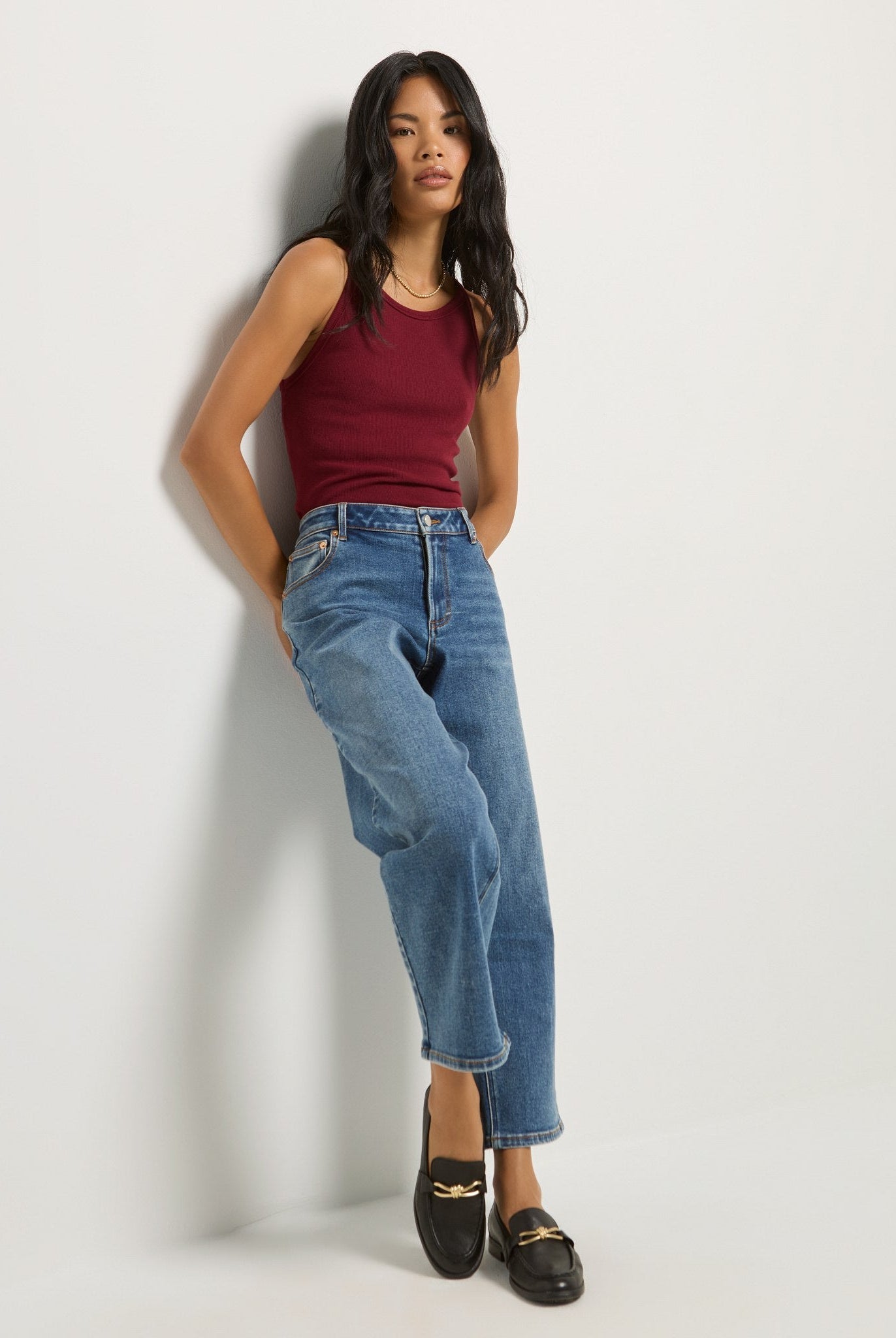 Cabernet $|& SEAS Laurel Ribbed Shelf Bra Tank - UGC On Fig