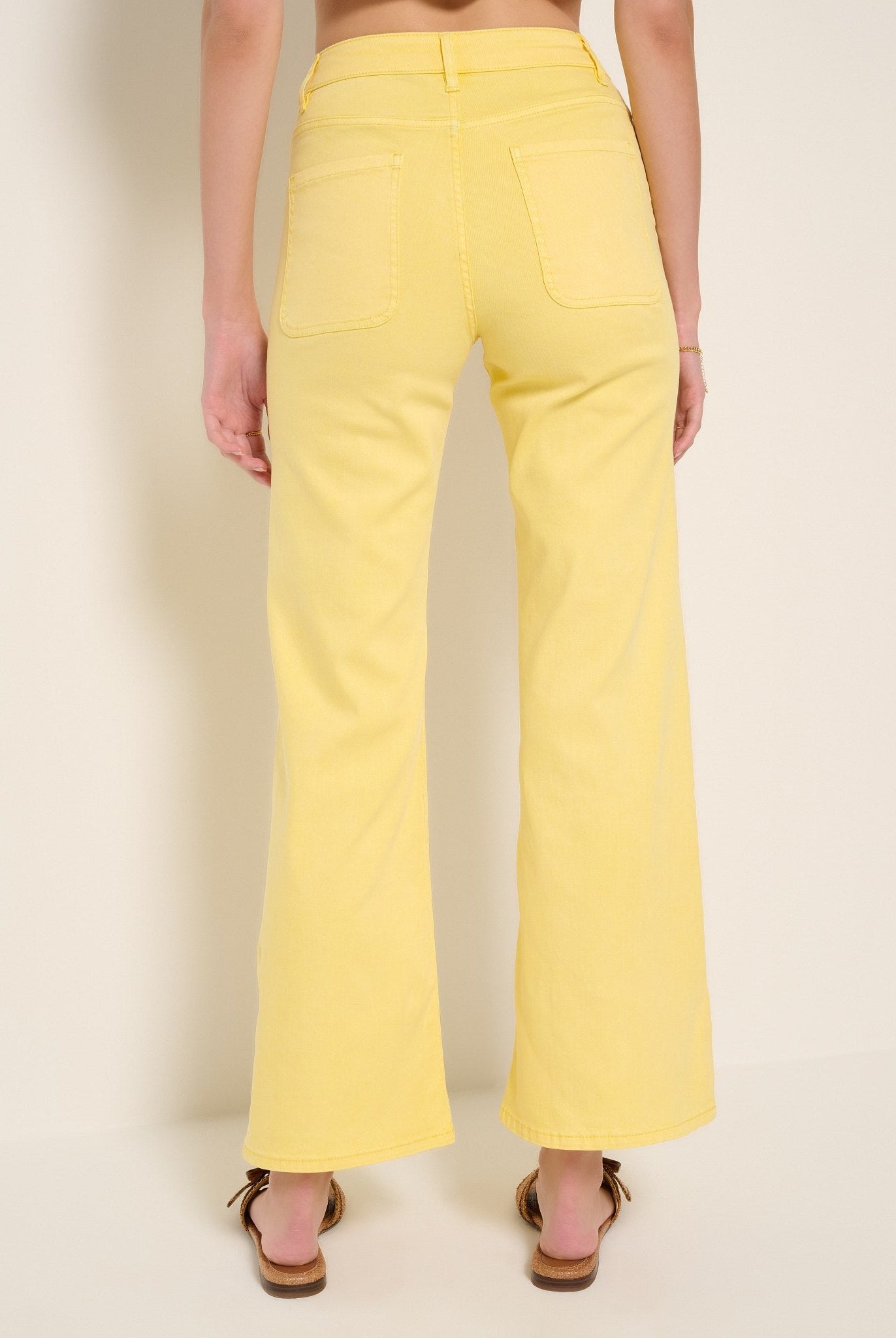 Sunshine $|& SEAS Acacia Button Wide Leg Twill Pant - SOF Back