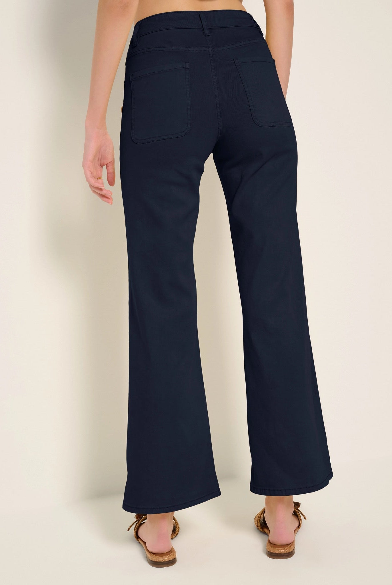 Mariner Midnight $|& SEAS Acacia Button Wide Leg Twill Pant - SOF Back