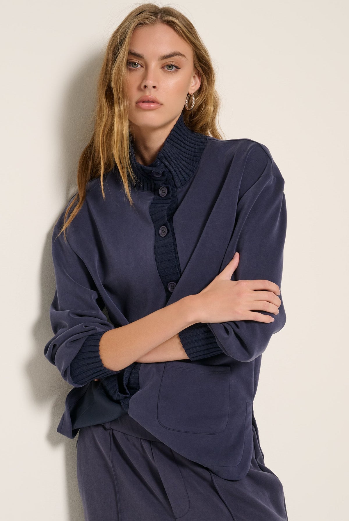 Mariner Midnight $|& SEAS Abyssal Button Front Jacket - VOF Front