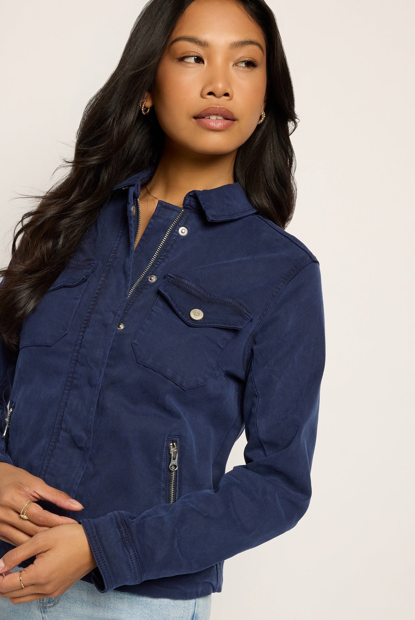 Sapphire $|& SEAS Potrero Twill Jacket - VOF Front