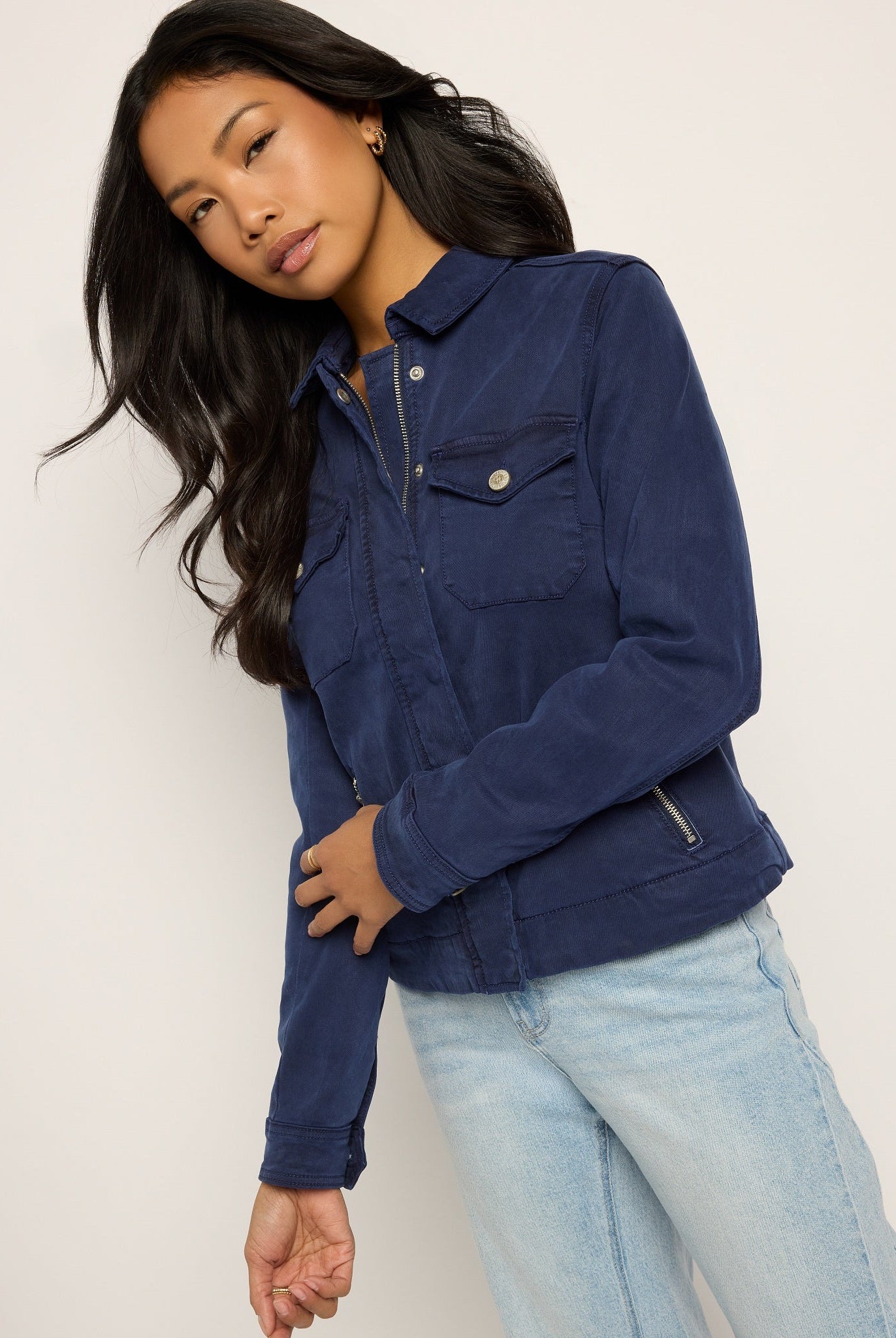 Sapphire $|& SEAS Potrero Twill Jacket - SOF Front