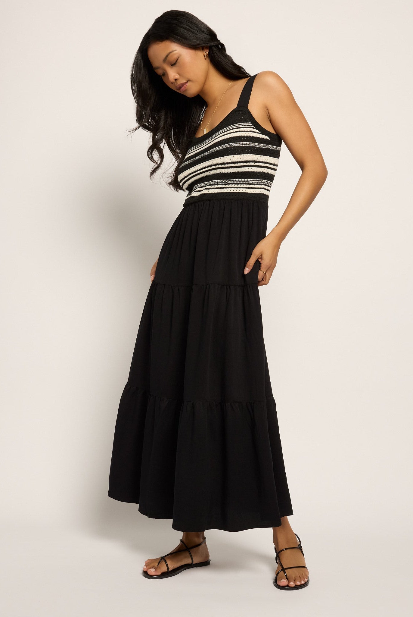 Black $|& SEAS Penny Tiered Dress - UGC On Fig