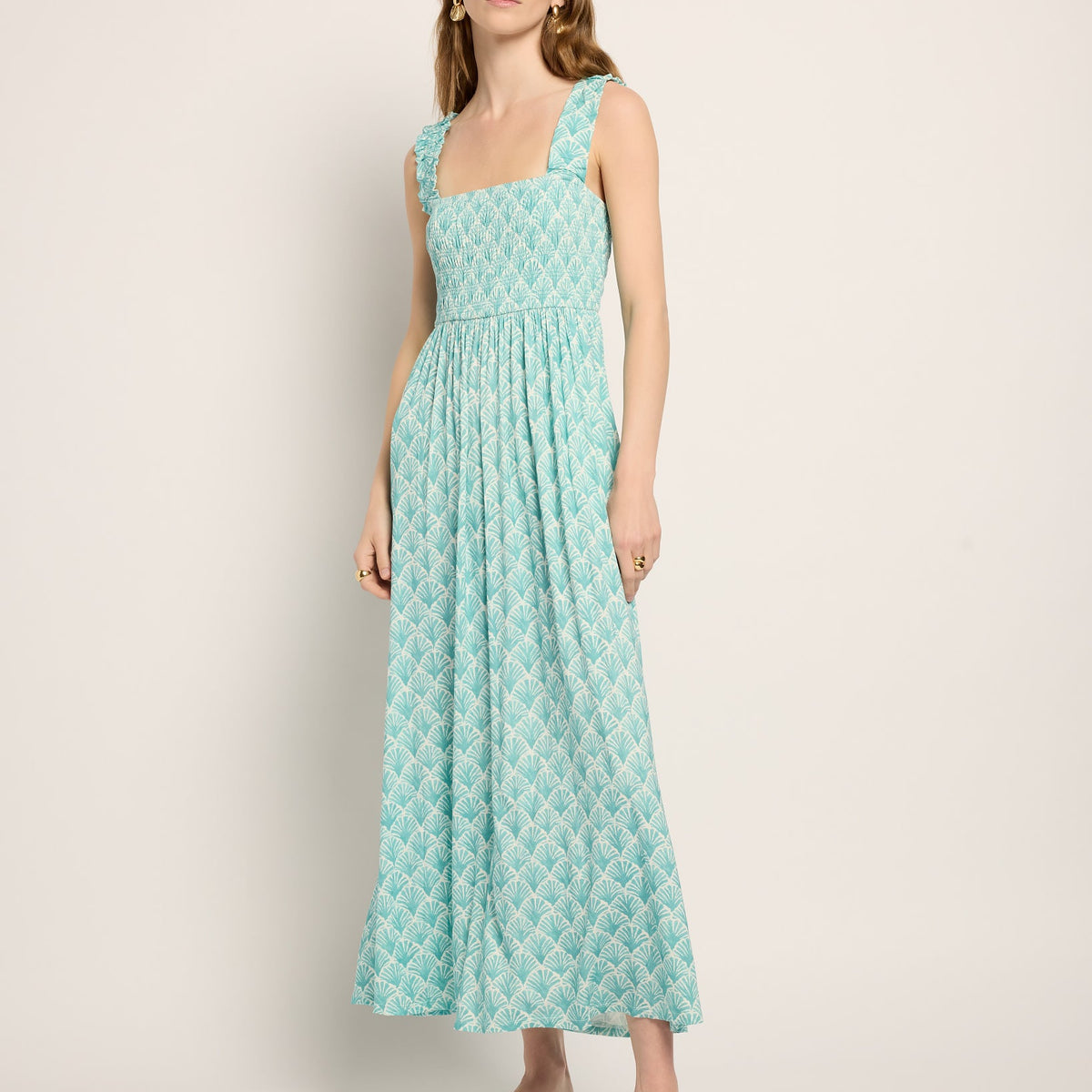 Westbreeze Smocked Maxi Dress Multi Floral XL