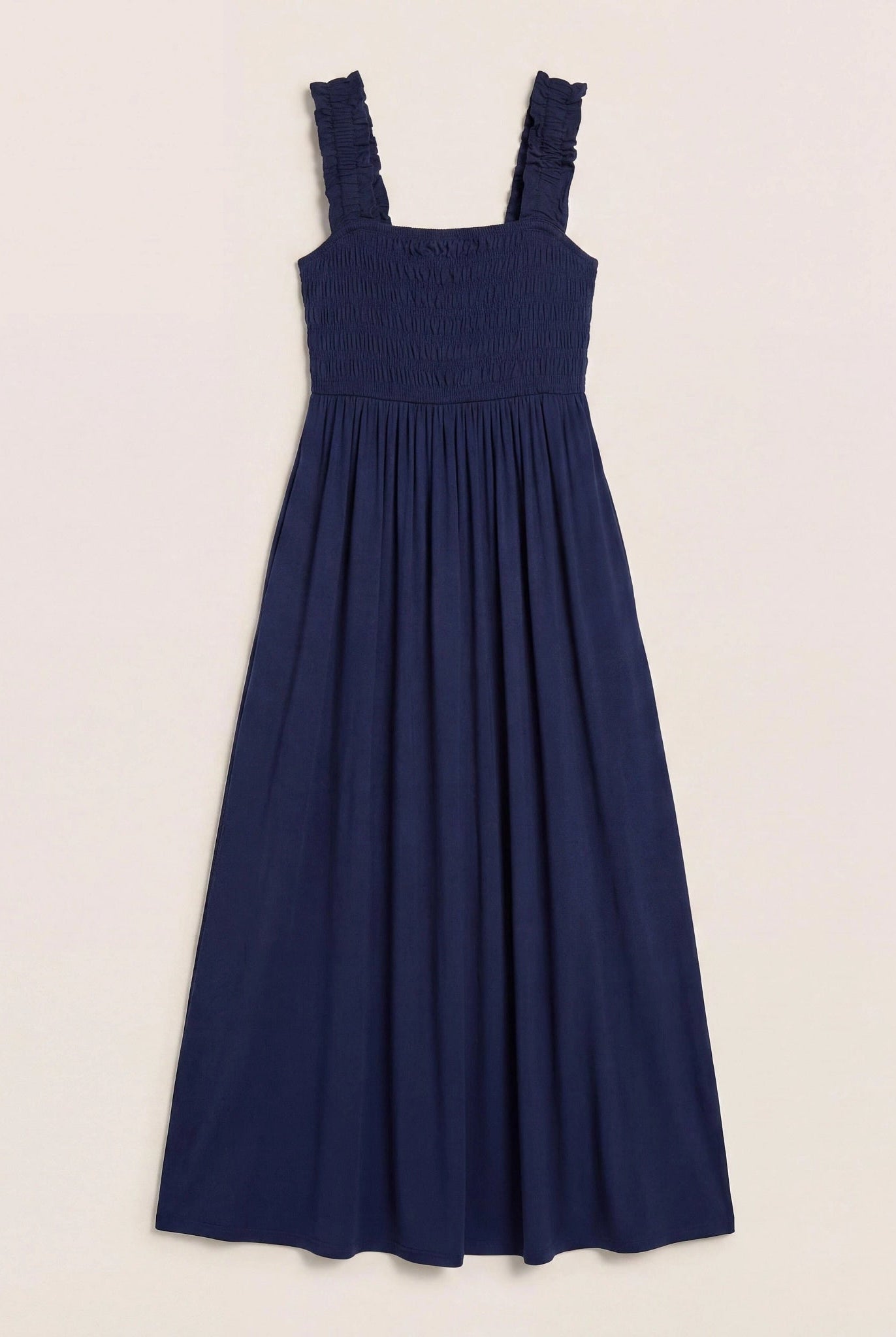 Navy $|& SEAS Westbreeze Smocked Maxi Dress - Hanger Detail