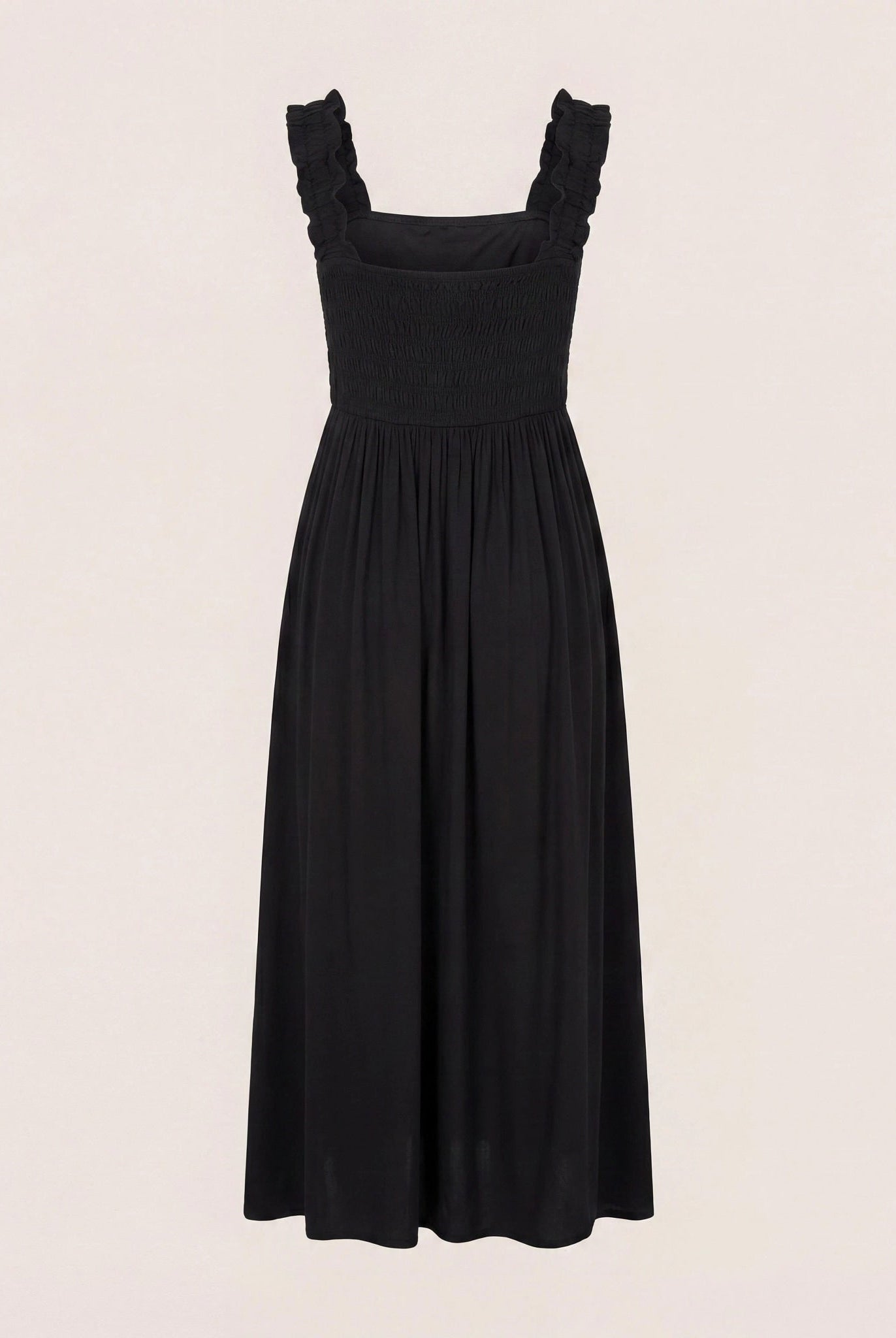 Black $|& SEAS Westbreeze Smocked Maxi Dress - Hanger Detail