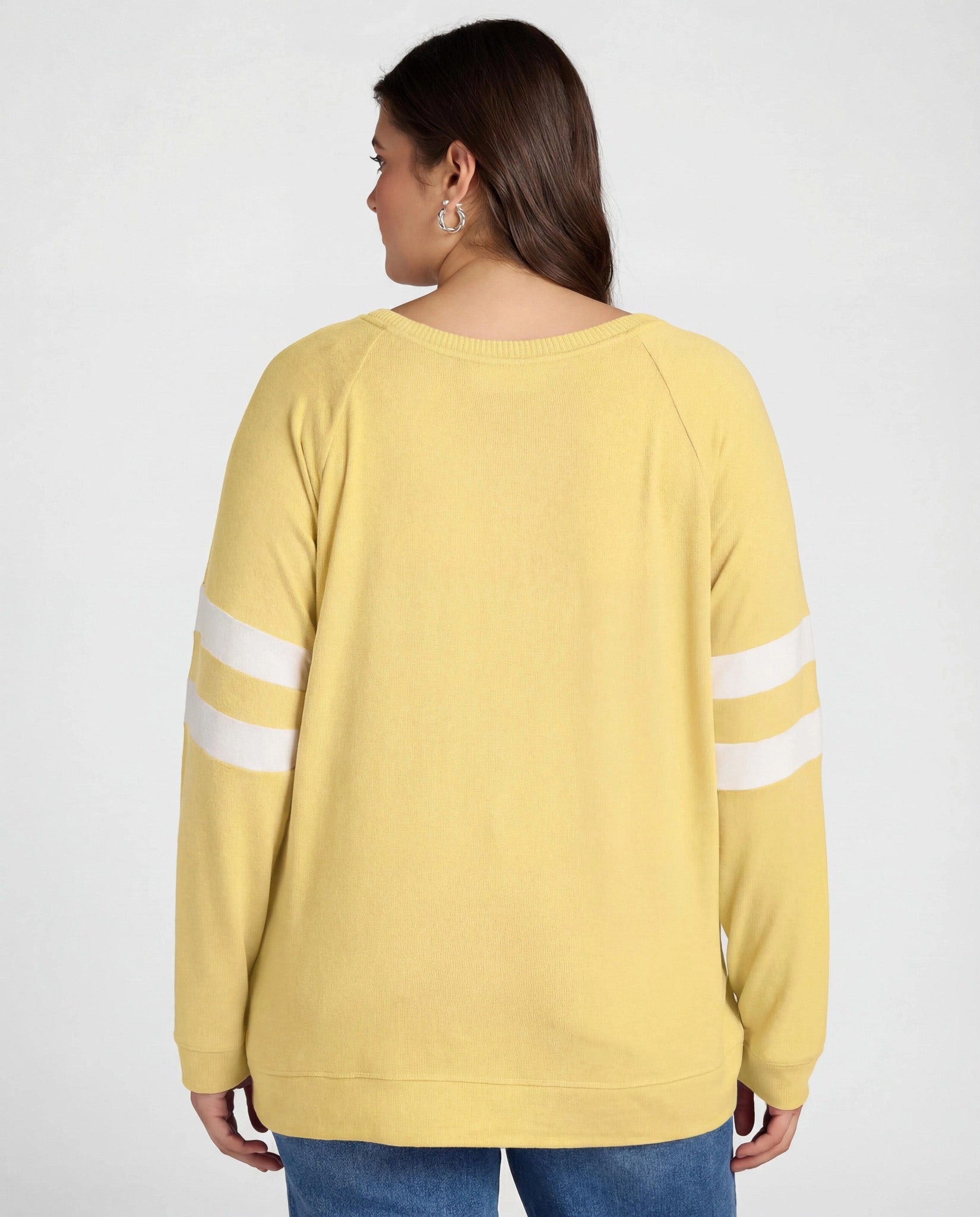 Limoncello/Cream $|& SEAS Shoreline Varsity Cozy Top - SOF Back