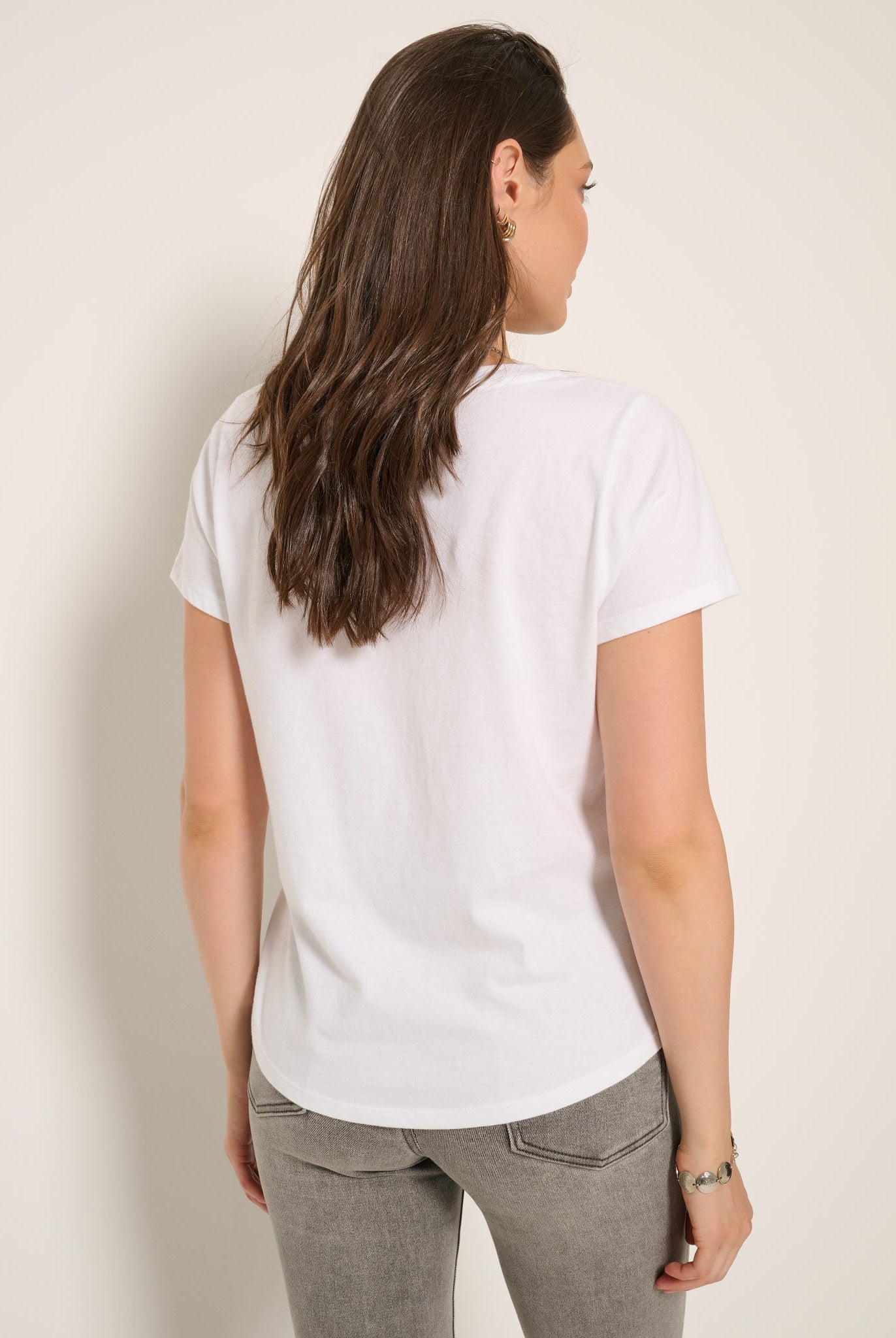 White $|& SEAS Waves V-Neck Tee - SOF Back