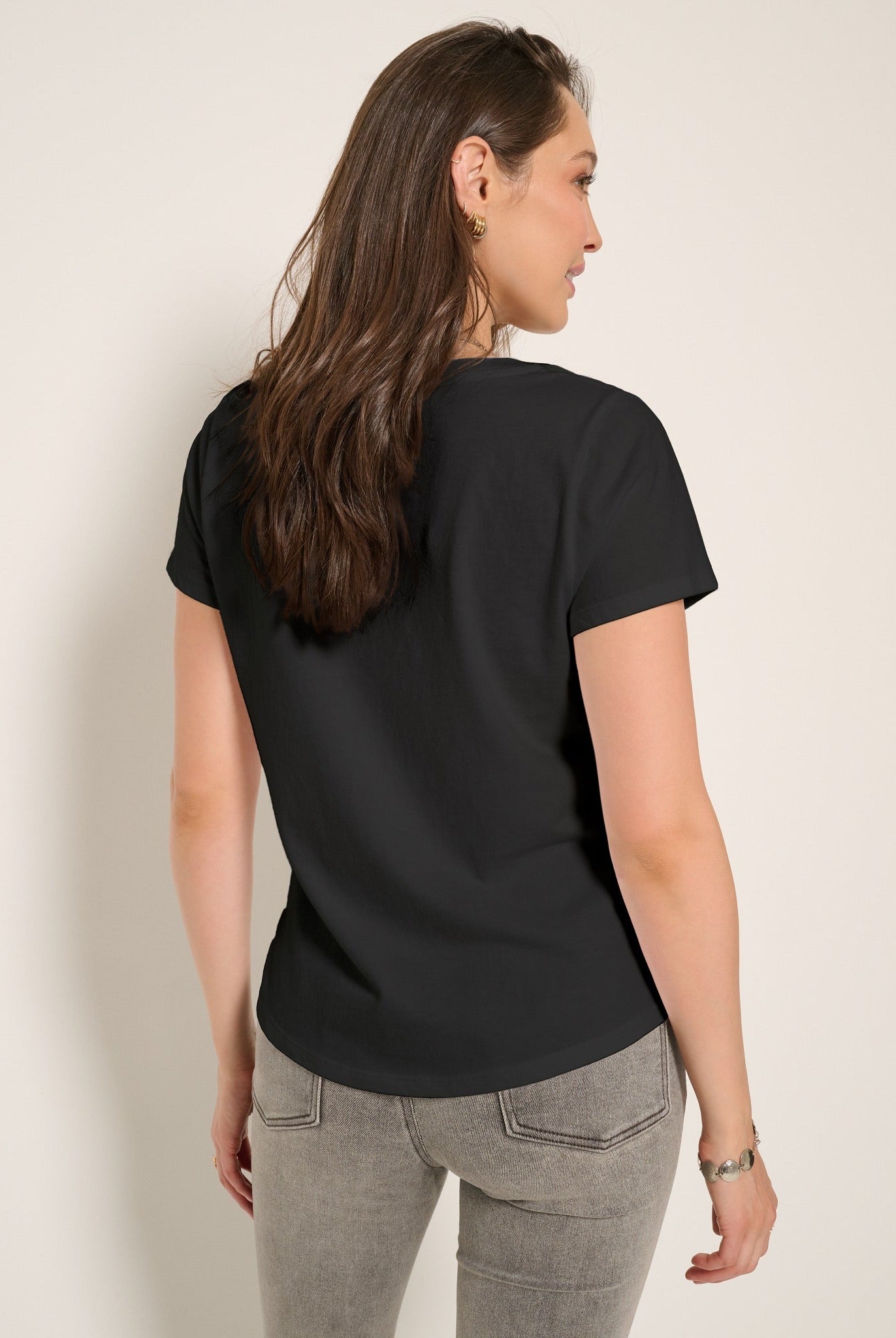Faded Black $|& SEAS Waves V-Neck Tee - SOF Back