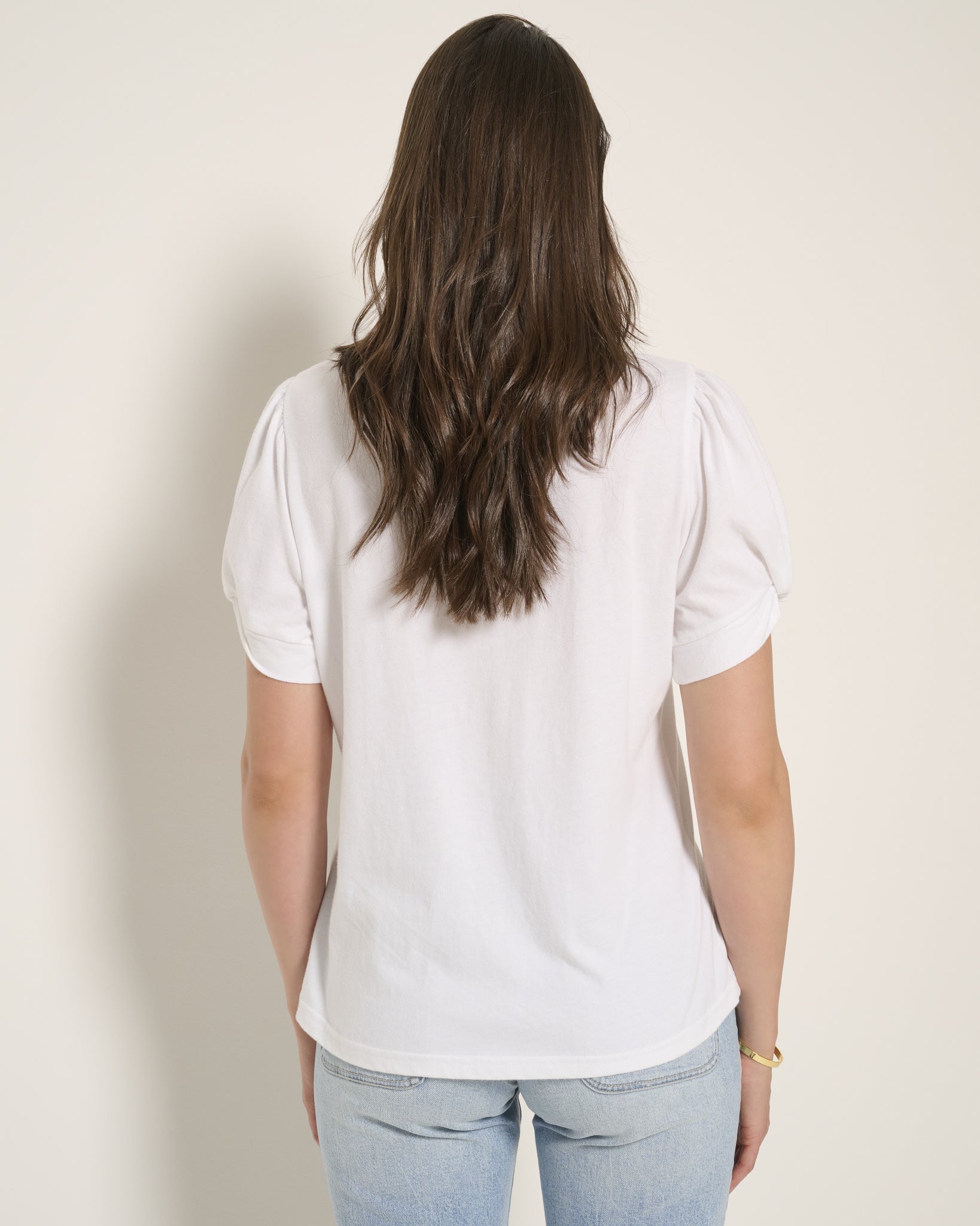 White $|& SEAS Destiny Twist Sleeve Tee - SOF Back