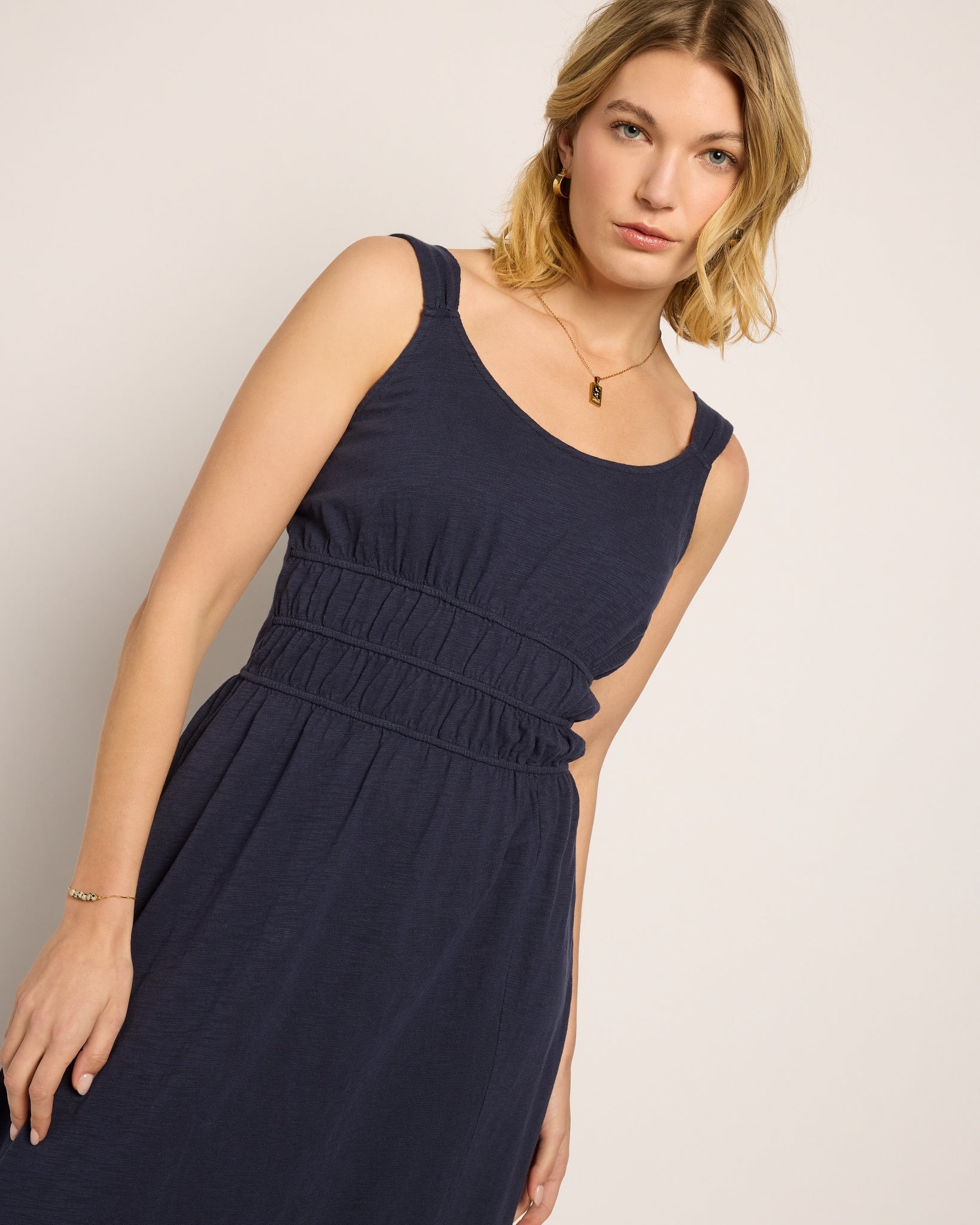 Mariner Midnight $|& SEAS Marlowe Midi Dress - SOF Front