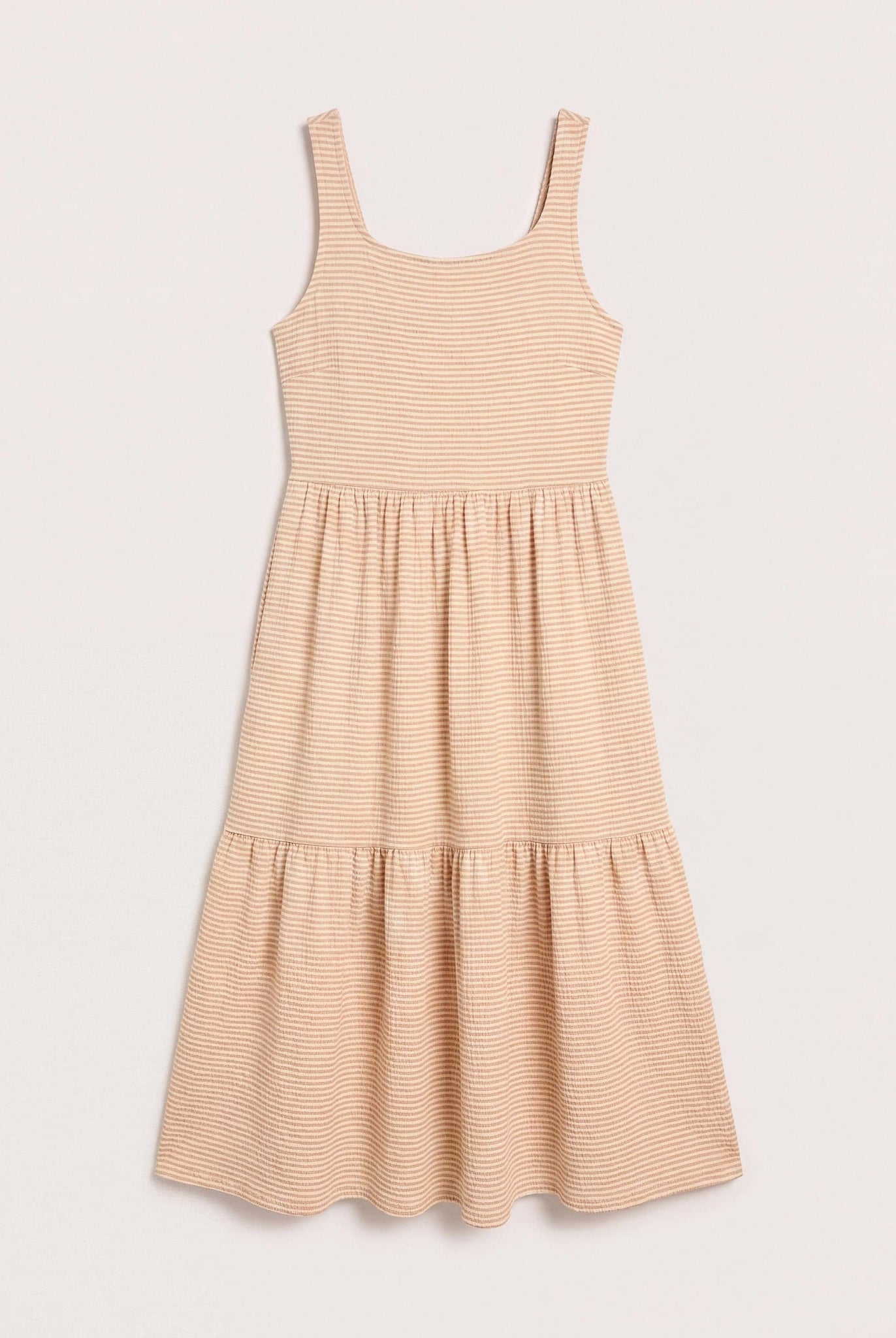 Cream/Taupe $|& SEAS Surf Tiered Dress - Hanger Detail