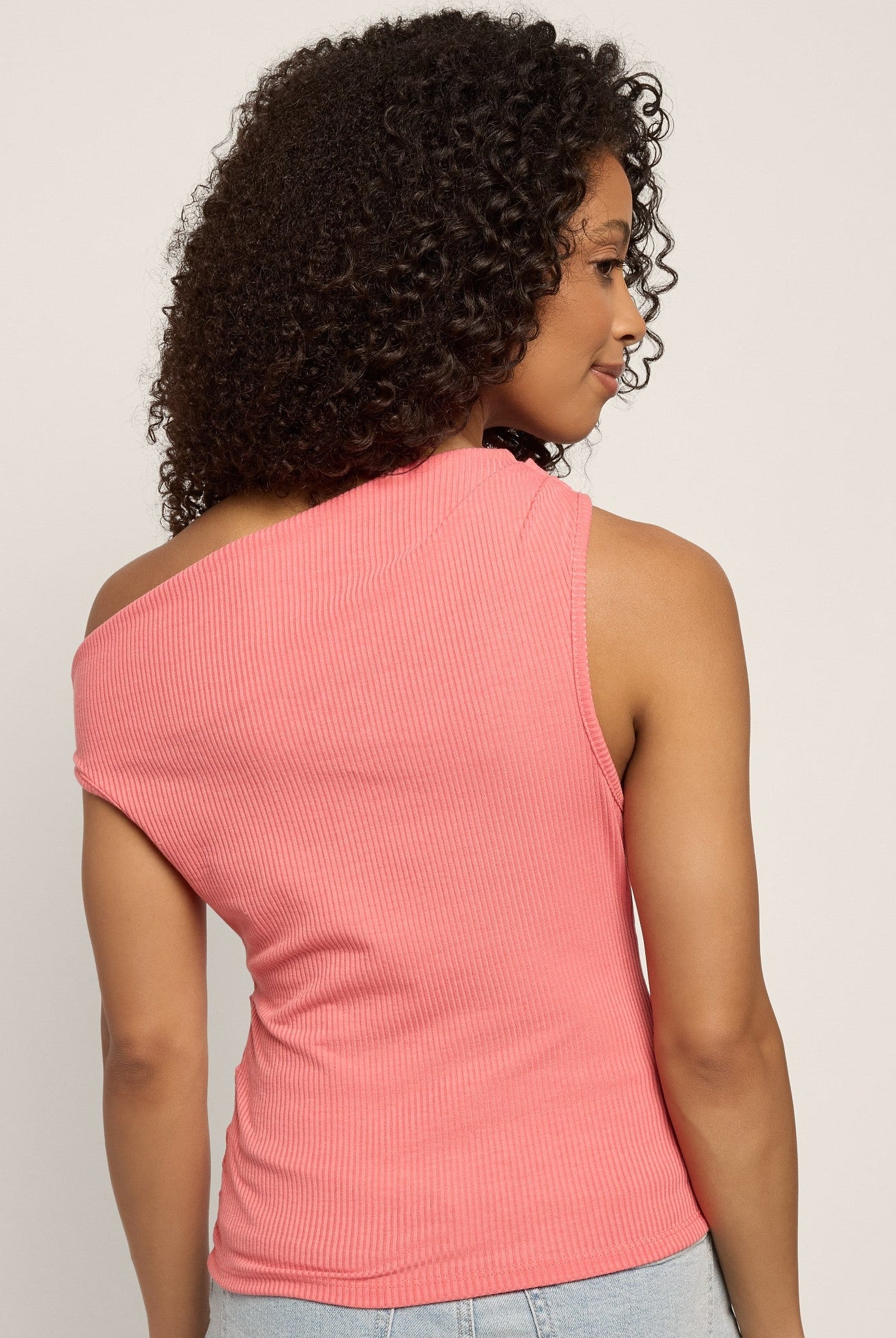 Peachy $|& SEAS Eden Pleated One Shoulder Top - SOF Back