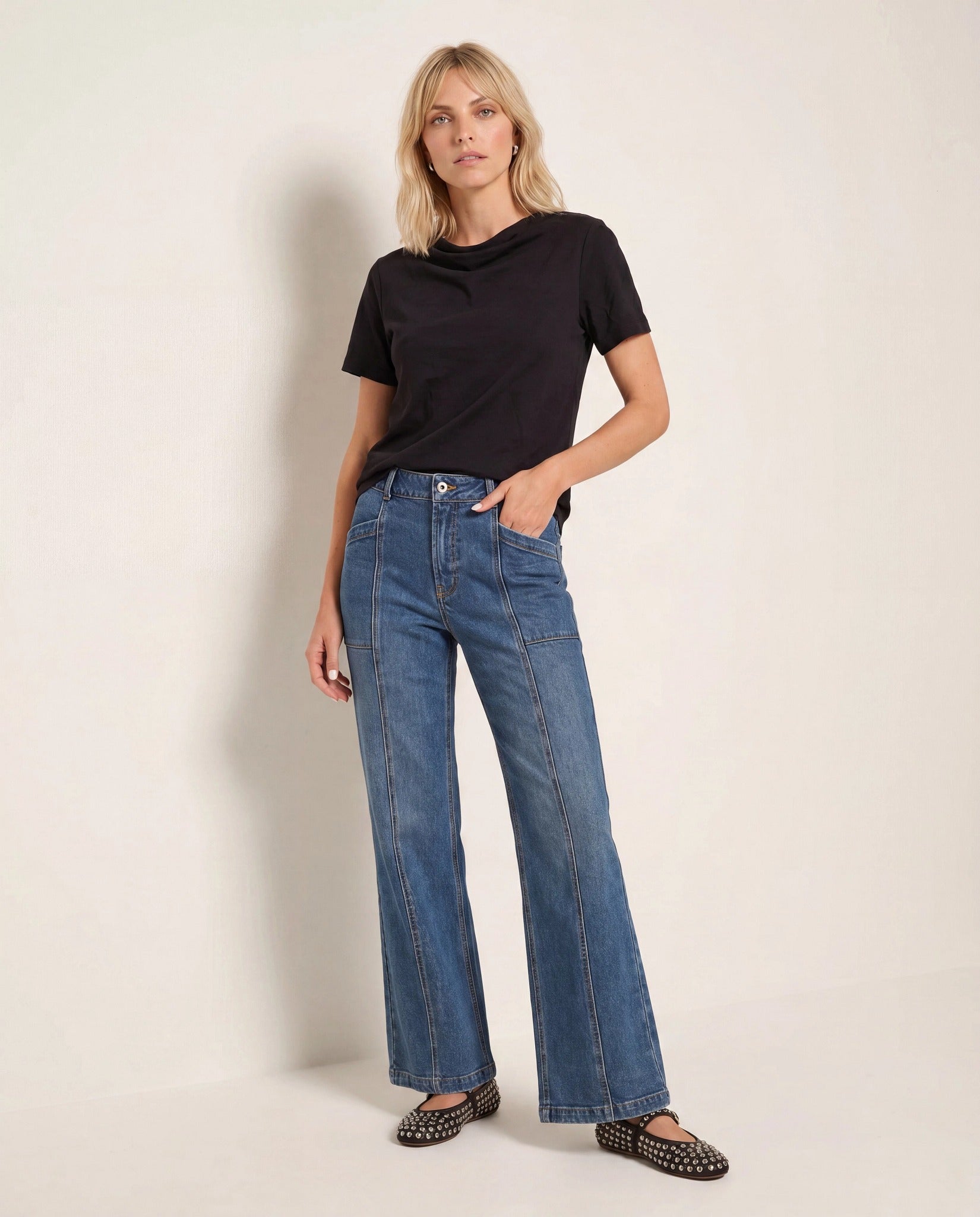 Black $|& SEAS Lowen Top - UGC On Fig