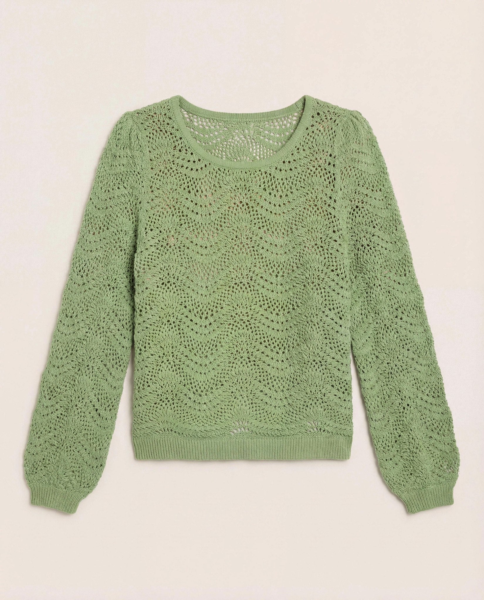 Kalamata $|& SEAS Ocean Waves Scoop Neck Sweater - Hanger Detail