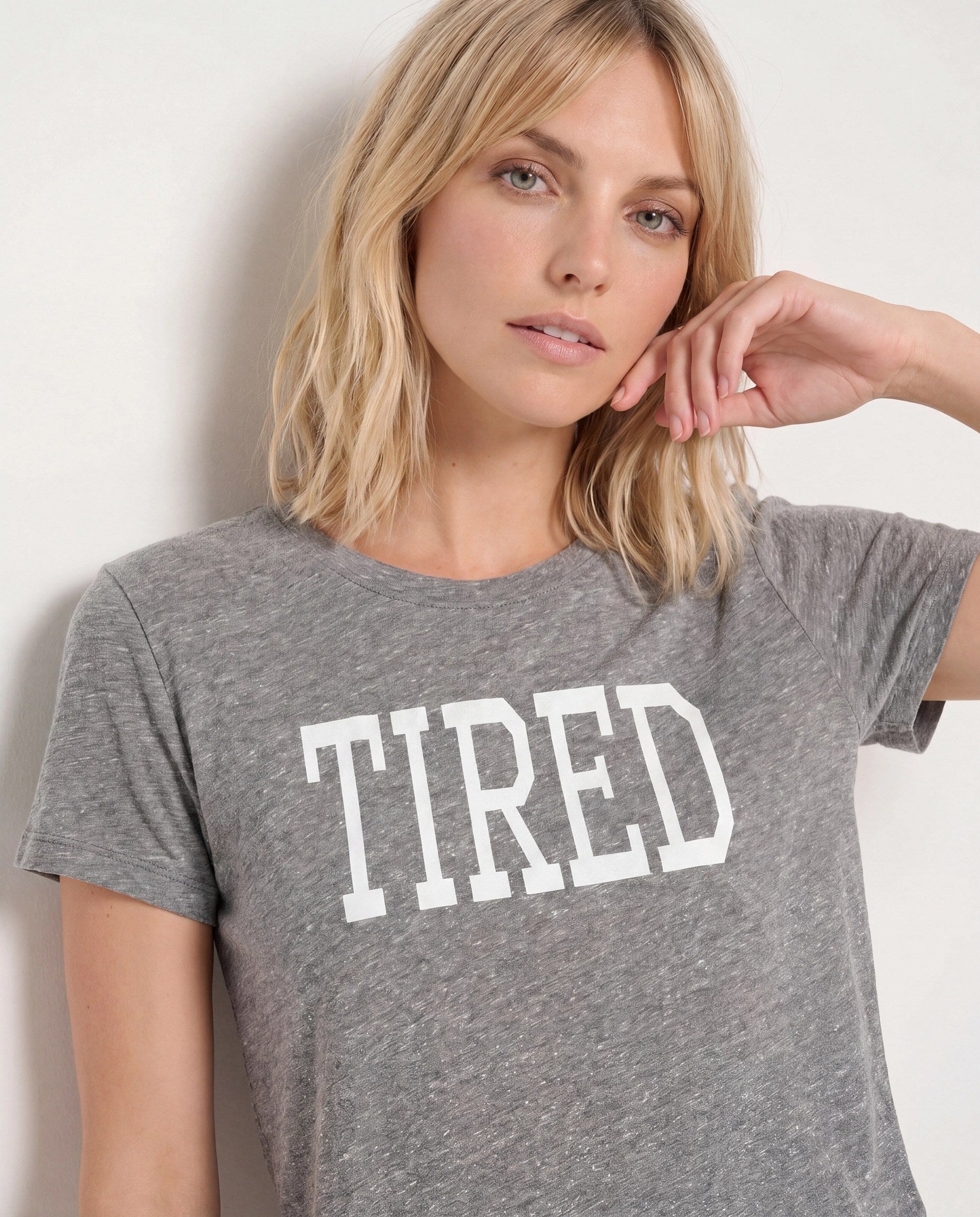 Heather Grey $|& SEAS Tired Graphic Sleep Tee