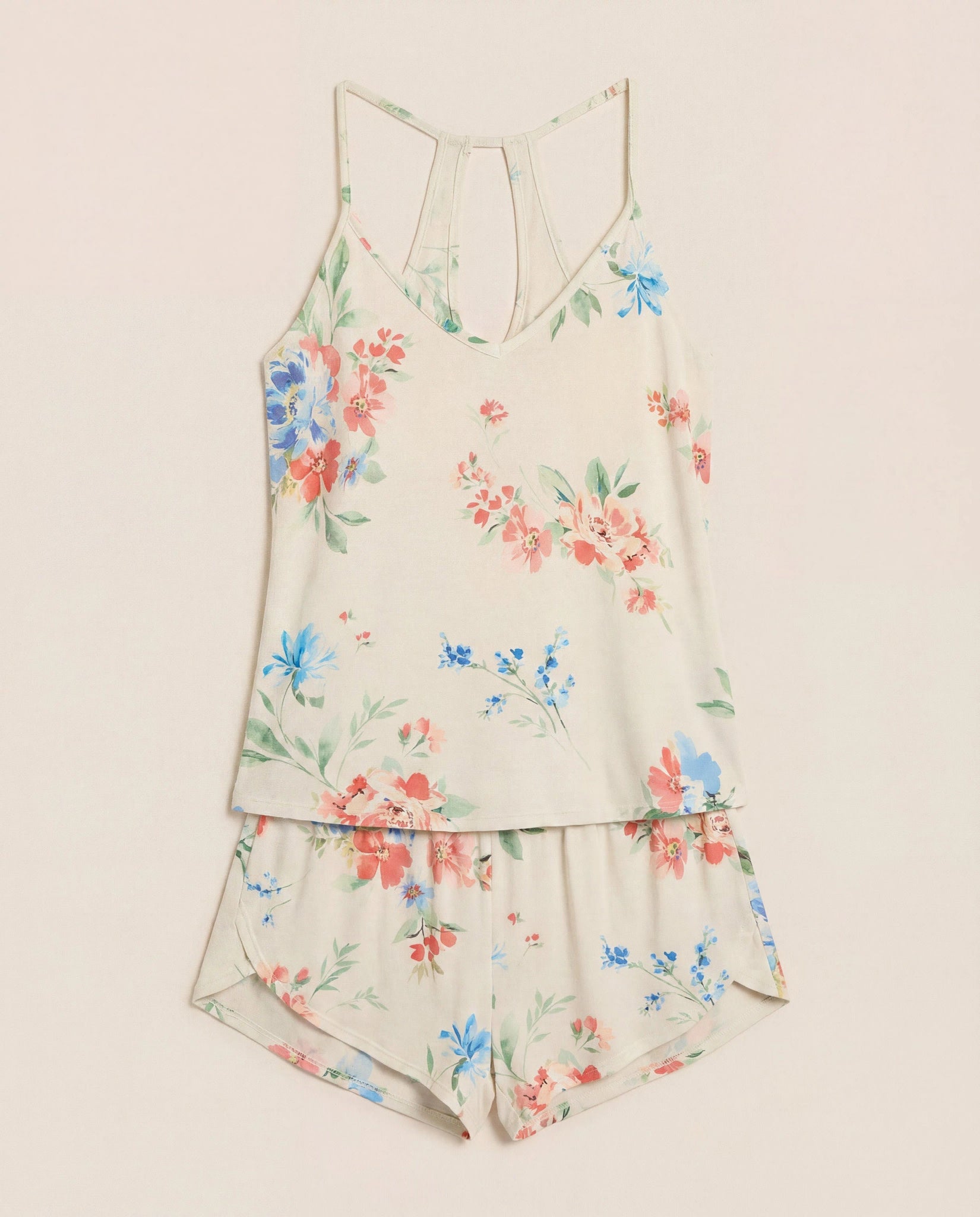 Cream Floral $|& SEAS Flirty Printed Sleep Set - Hanger Detail