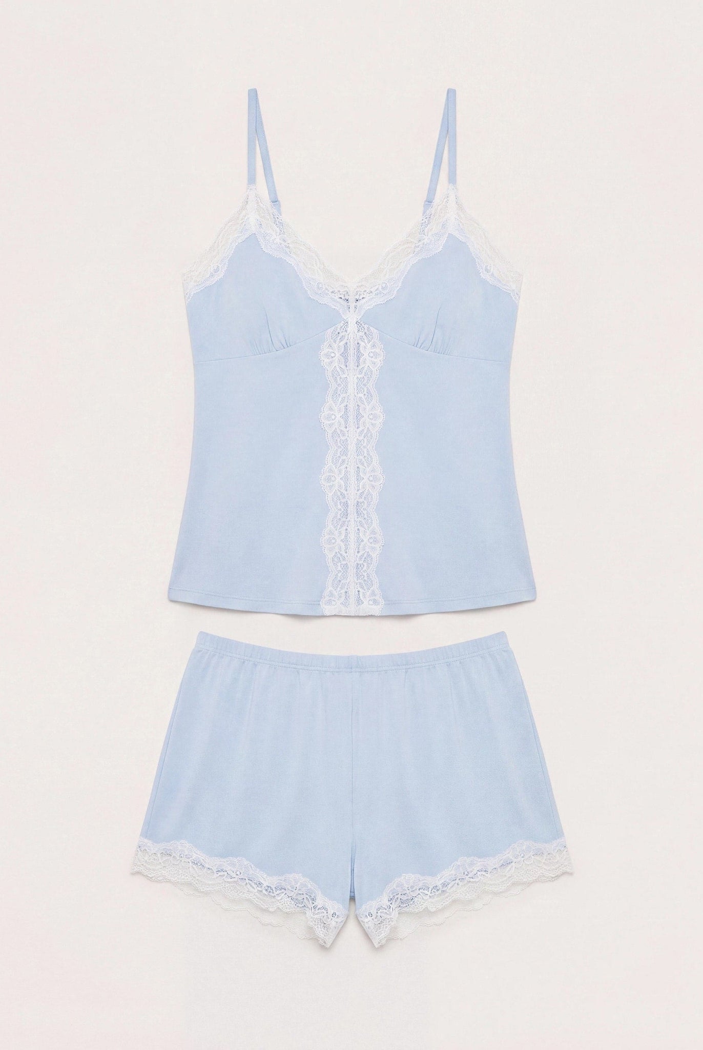 Pool Blue $|& SEAS Jupiter Lace Sleep Set - Hanger Detail