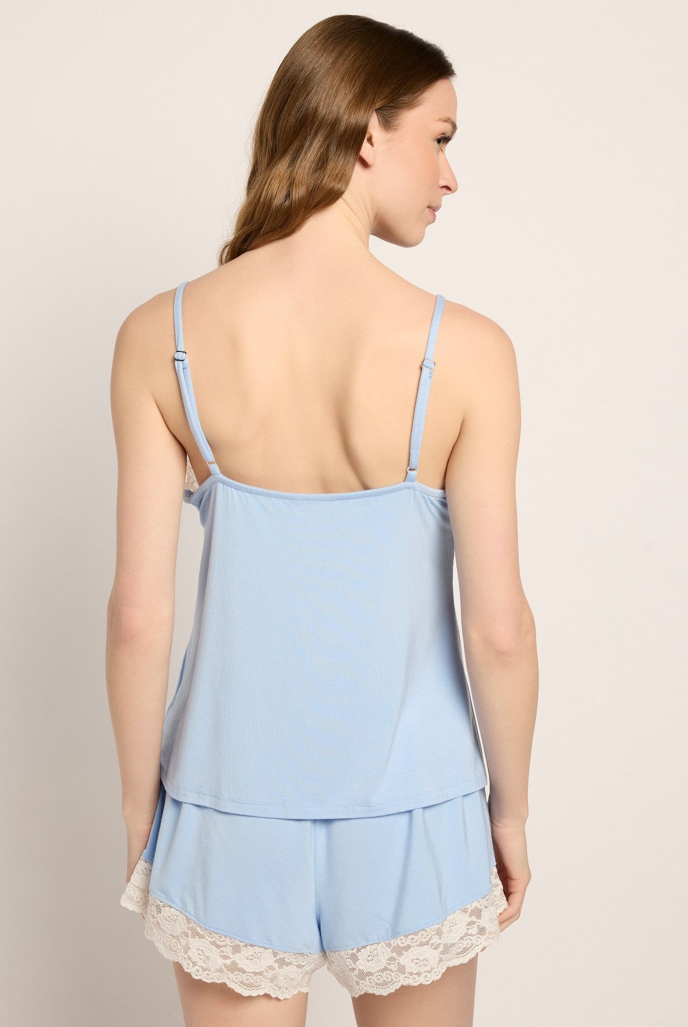 Pool Blue $|& SEAS Jupiter Lace Sleep Set - SOF Back