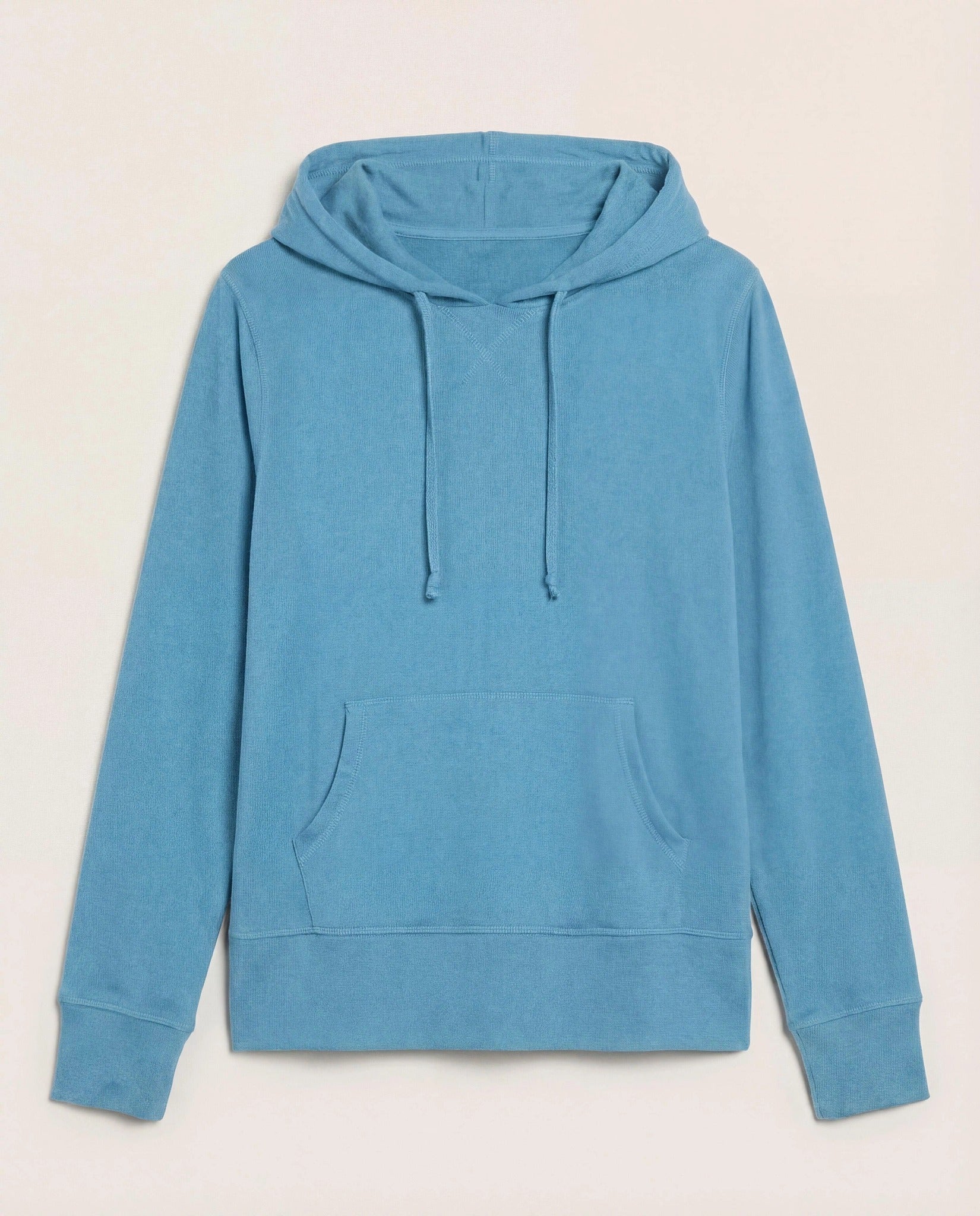Tranquil Blue $|& SEAS Shoreline Hacci Pocket Hoodie - Hanger Detail