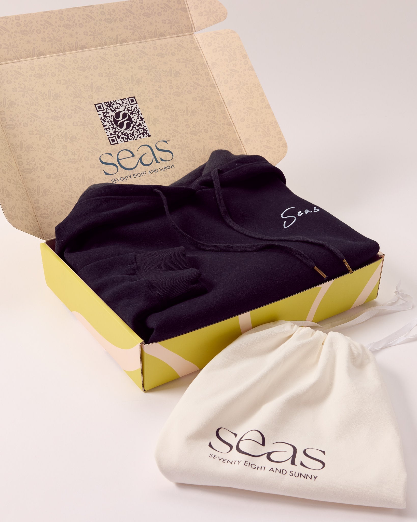 Midnight $|& SEAS Ryder "Tide Tripper" Graphic Hoodie - Hanger Detail