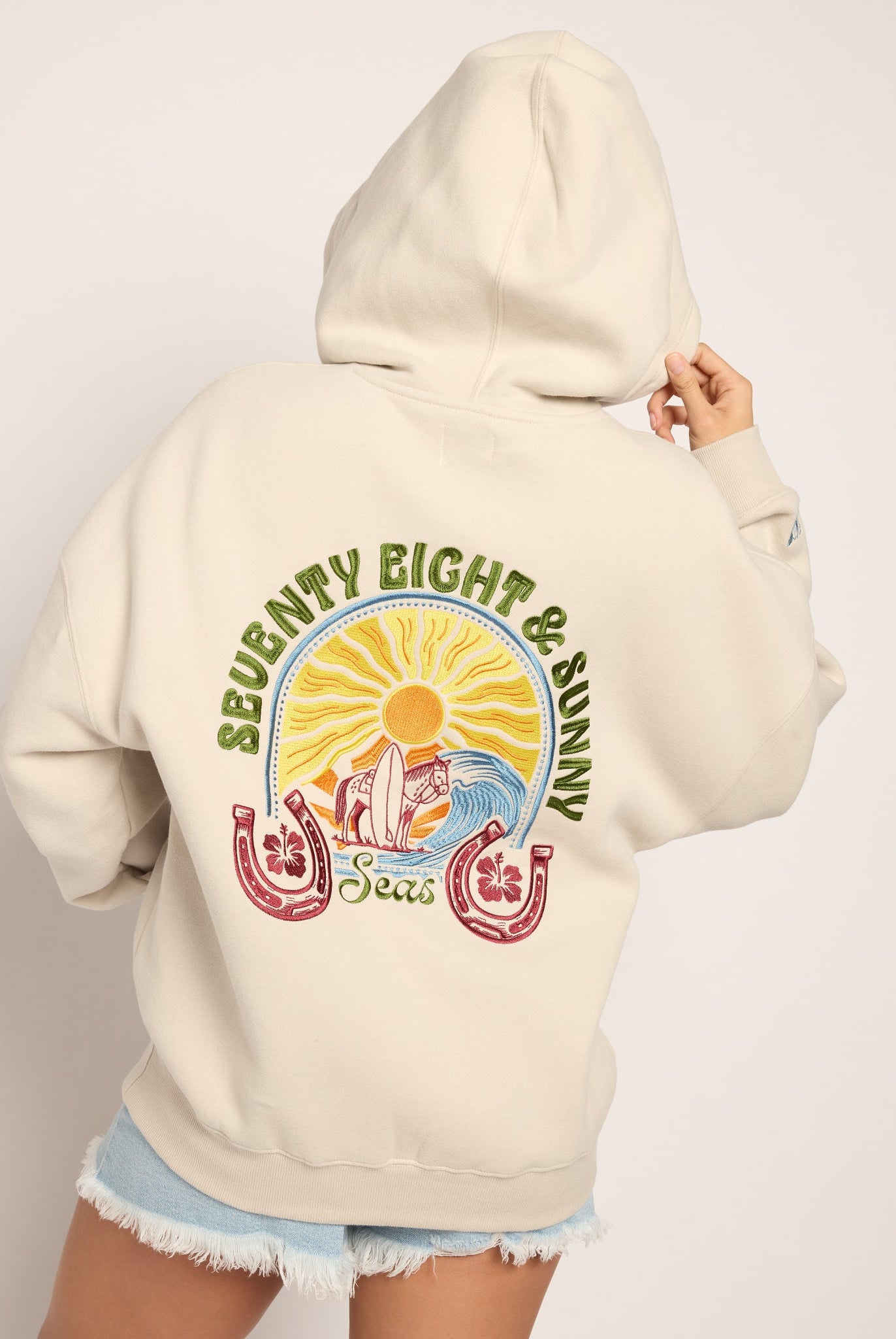 Cream $|& SEAS Ryder "Sun Chaser" Graphic Hoodie - SOF Detail