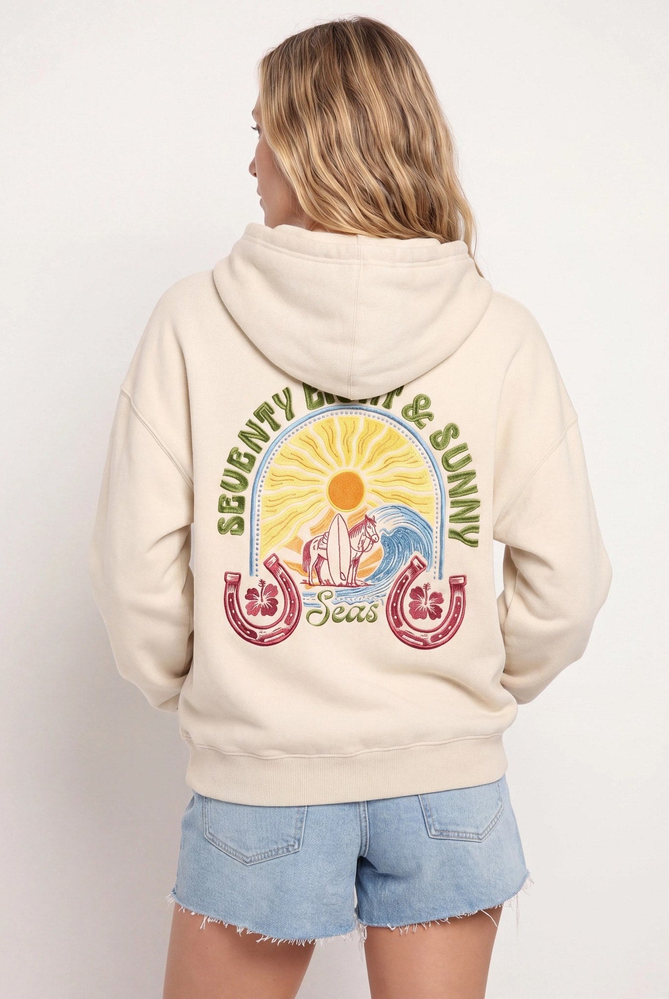 Cream $|& SEAS Ryder "Sun Chaser" Graphic Hoodie - SOF Back