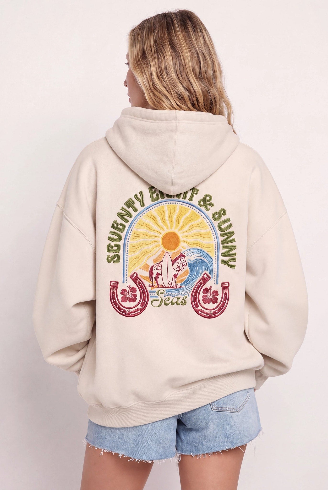 Cream $|& SEAS Ryder "Sun Chaser" Graphic Hoodie - SOF Side