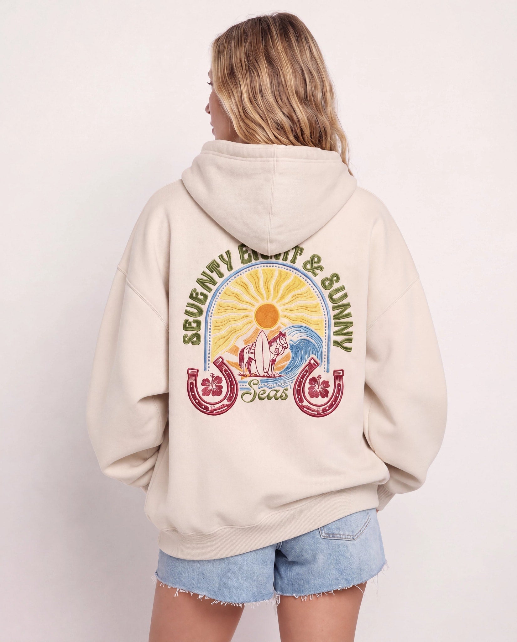 Cream $|& SEAS Ryder "Sun Chaser" Graphic Hoodie - SOF Side