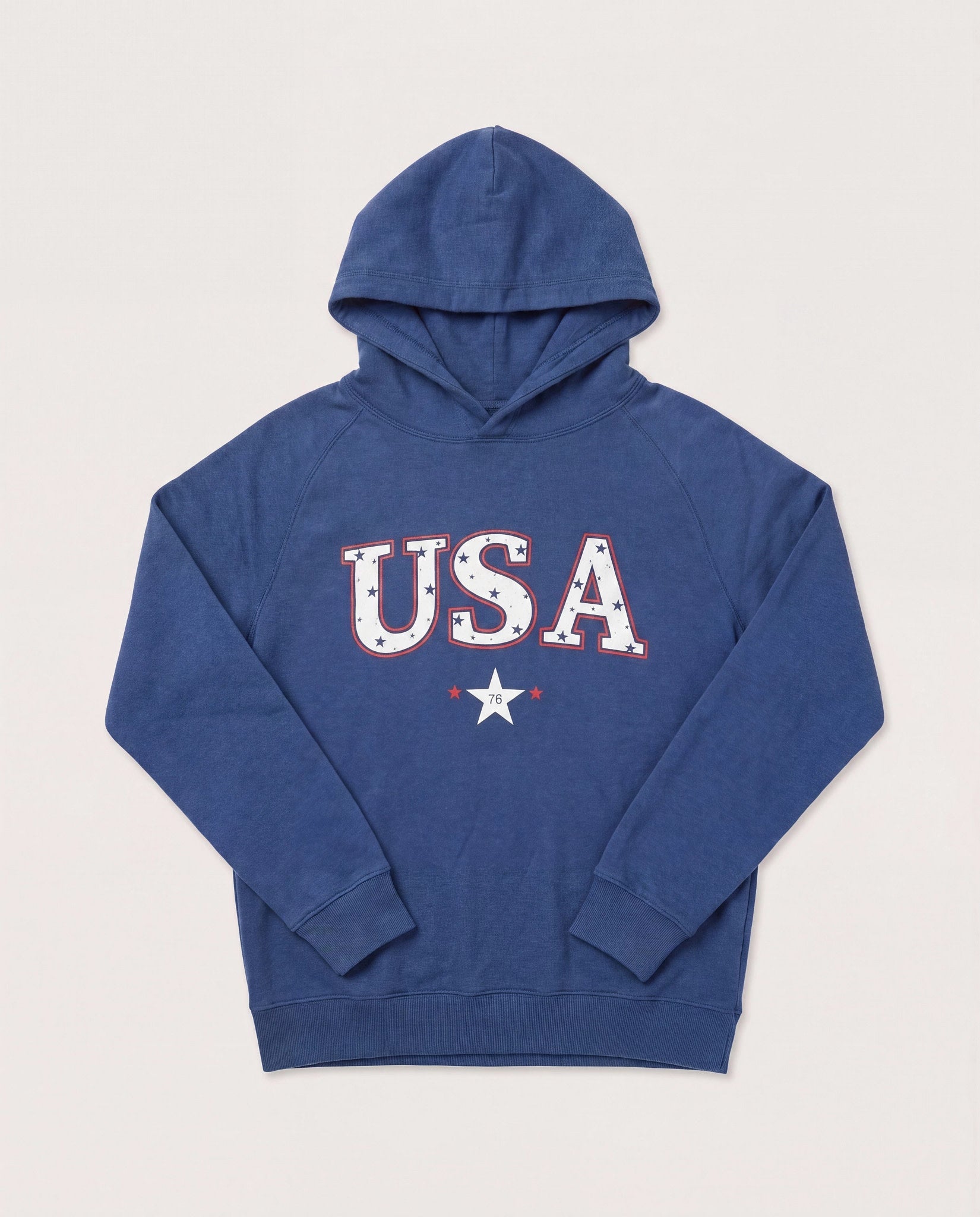 Ink Navy $|& SEAS Graphic Hoodie "USA" - Hanger Detail
