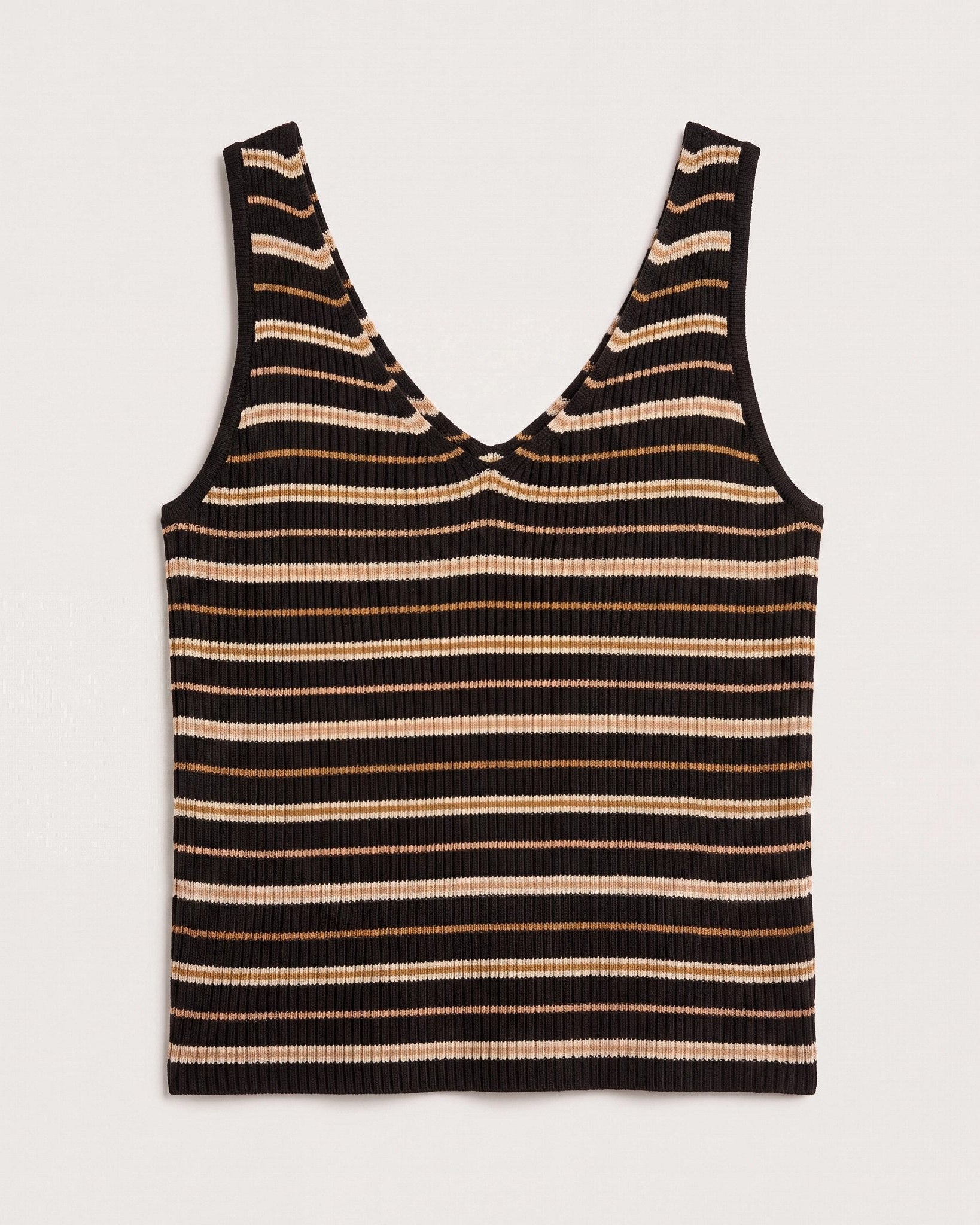 Black Stripe $|& SEAS Sara Striped Tank - Hanger Detail