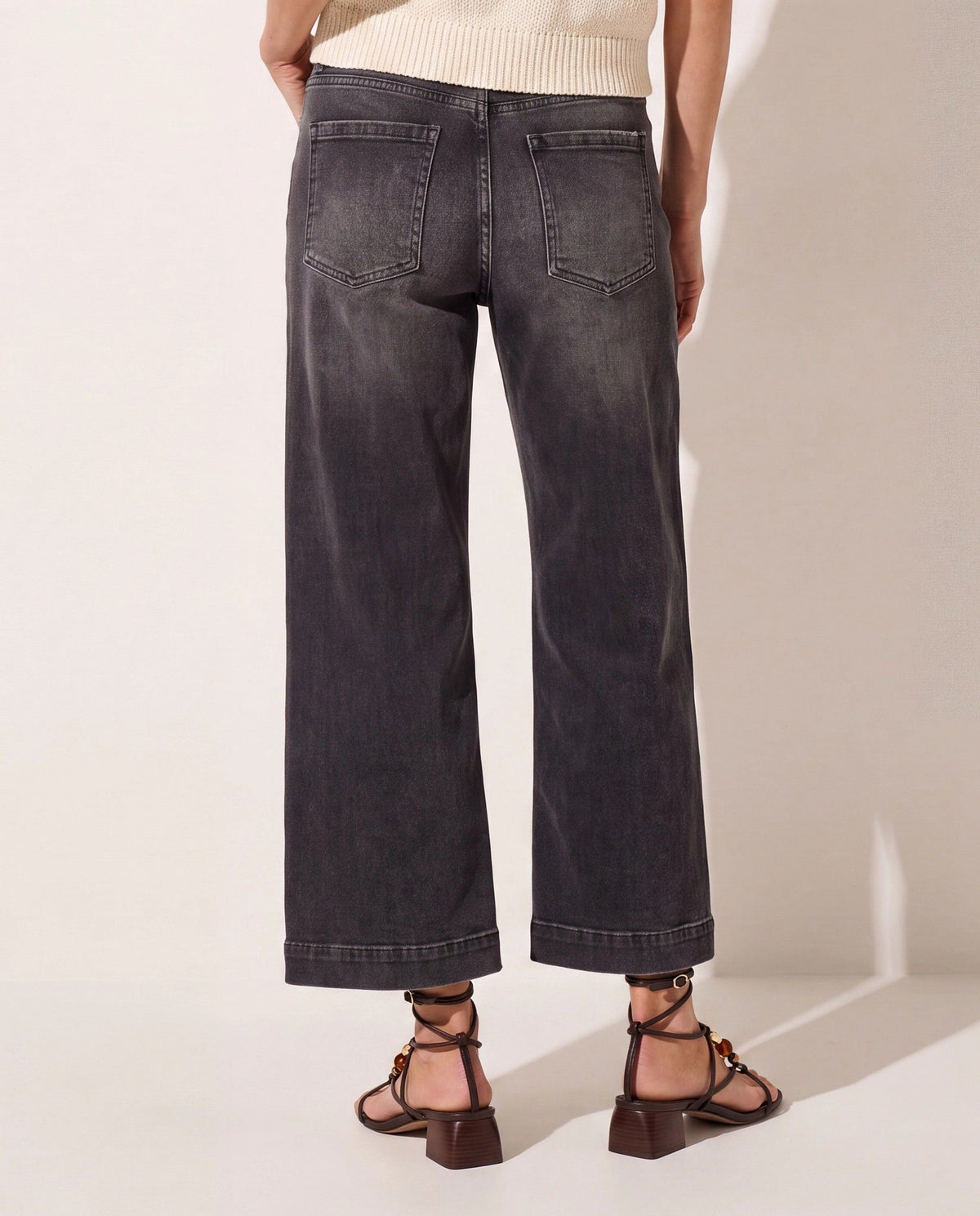 Dark Shore $|& SEAS Gigi High Rise Boyfriend Ankle Jean - SOF Back