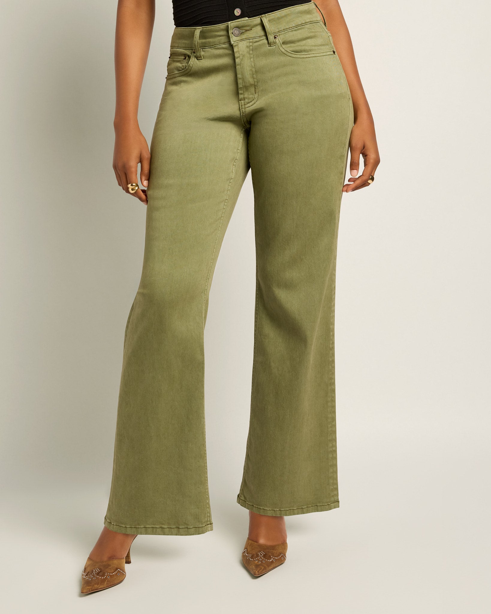 Olive Branch $|& SEAS Layla Wide Leg Pant - SOF Front