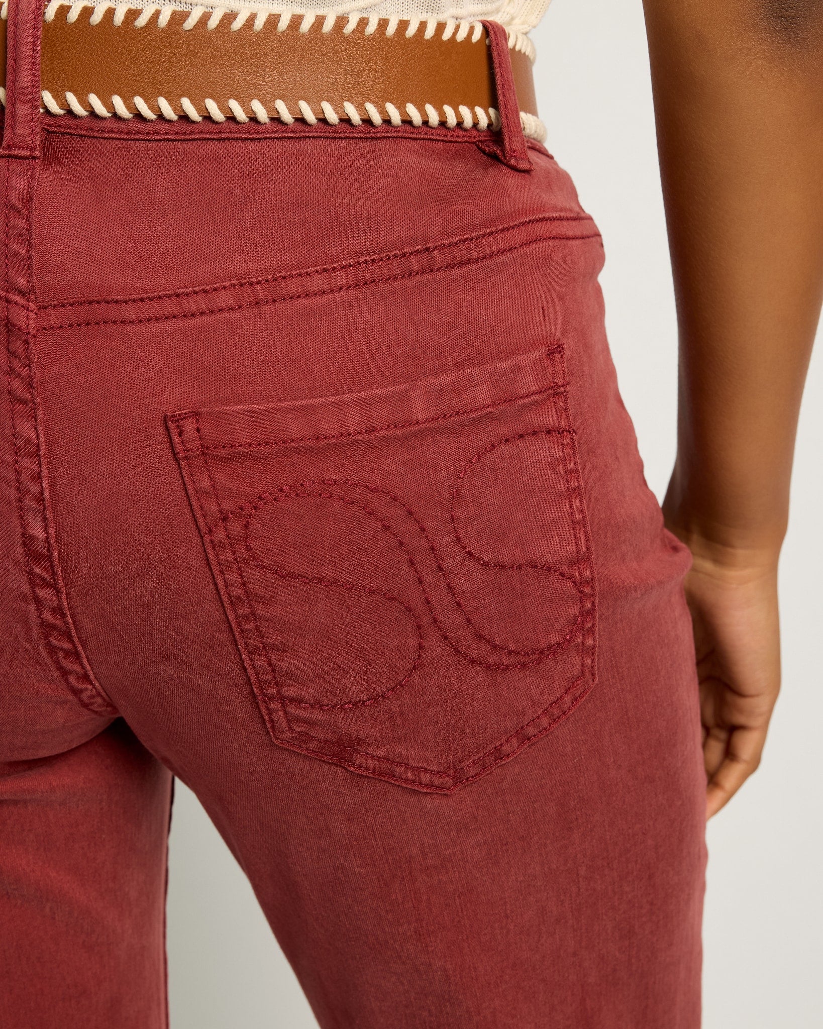 Bordeaux $|& SEAS Layla Wide Leg Pant - SOF Full Front