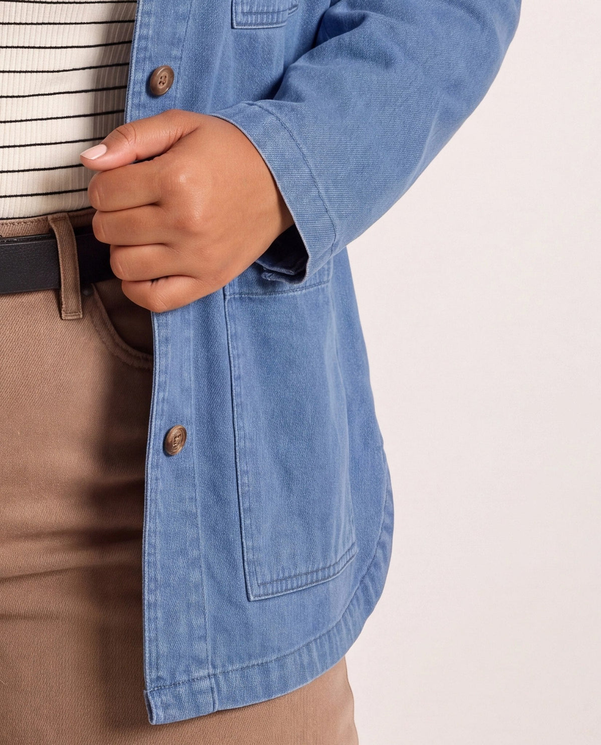 Denim Blue $|& SEAS Charlotte Utility Jacket - SOF Back