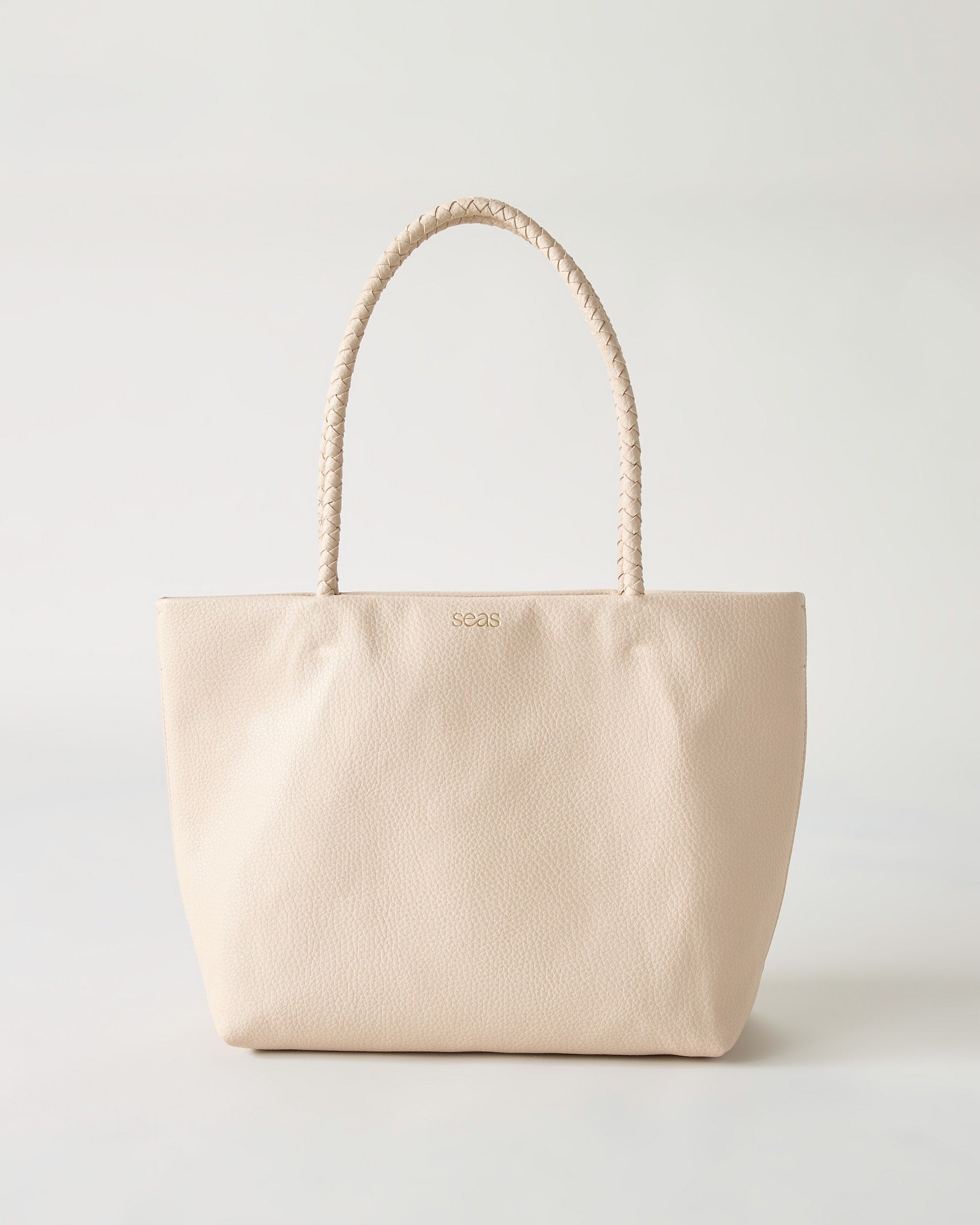 Cream $|& SEAS Arden Braided Handle Tote - Hanger Detail
