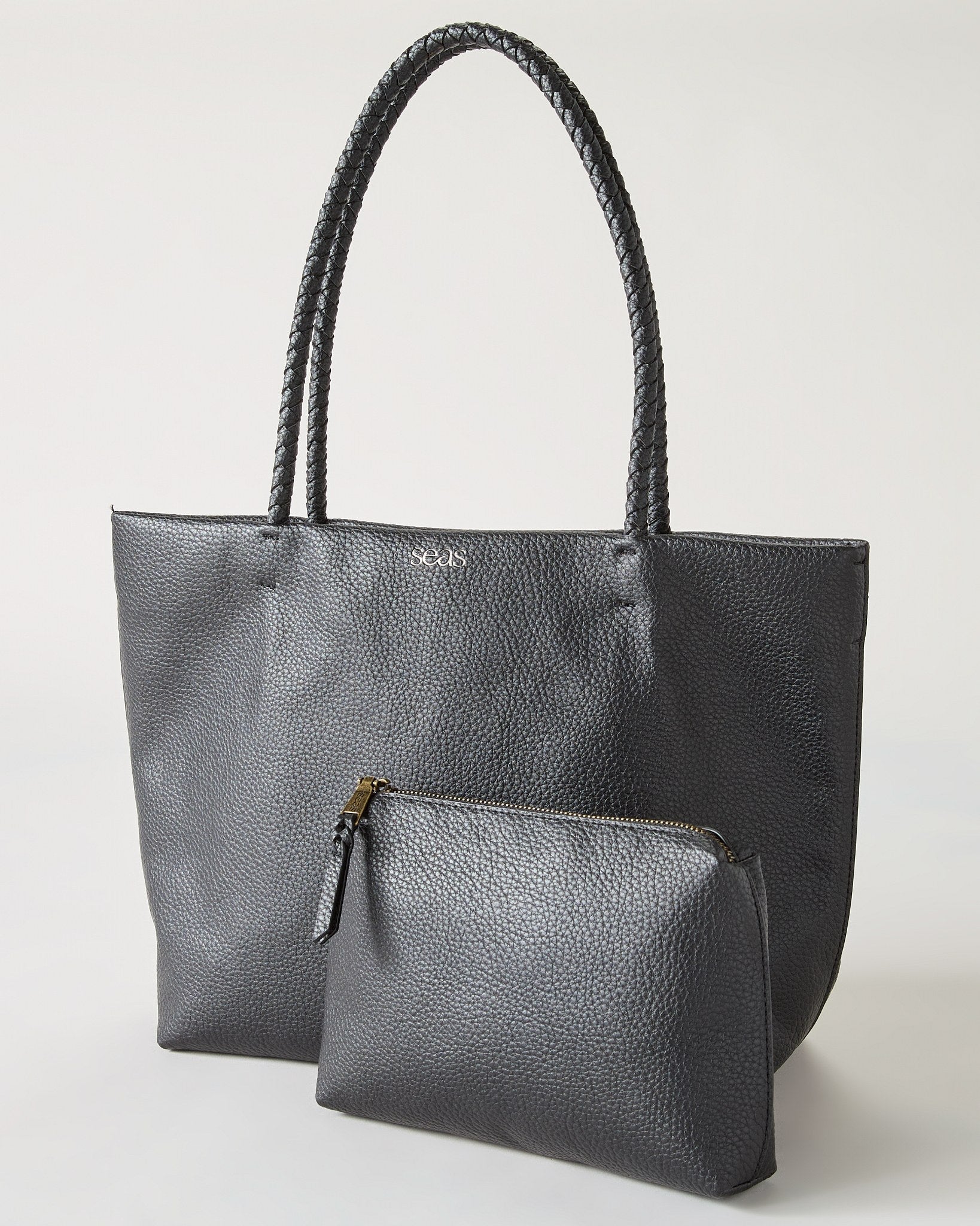 Black $|& SEAS Arden Braided Handle Tote