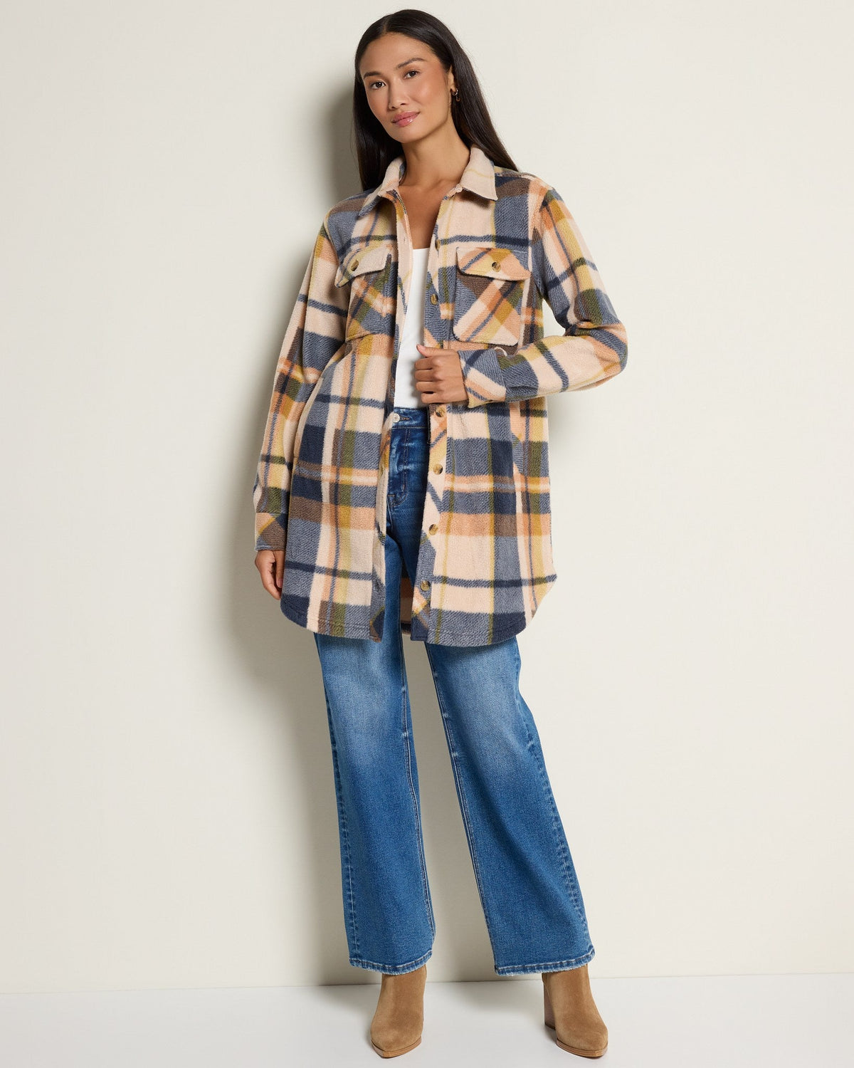 Navy Copper Plaid $|& Thread & Supply Roswell Jacket - UGC On Fig