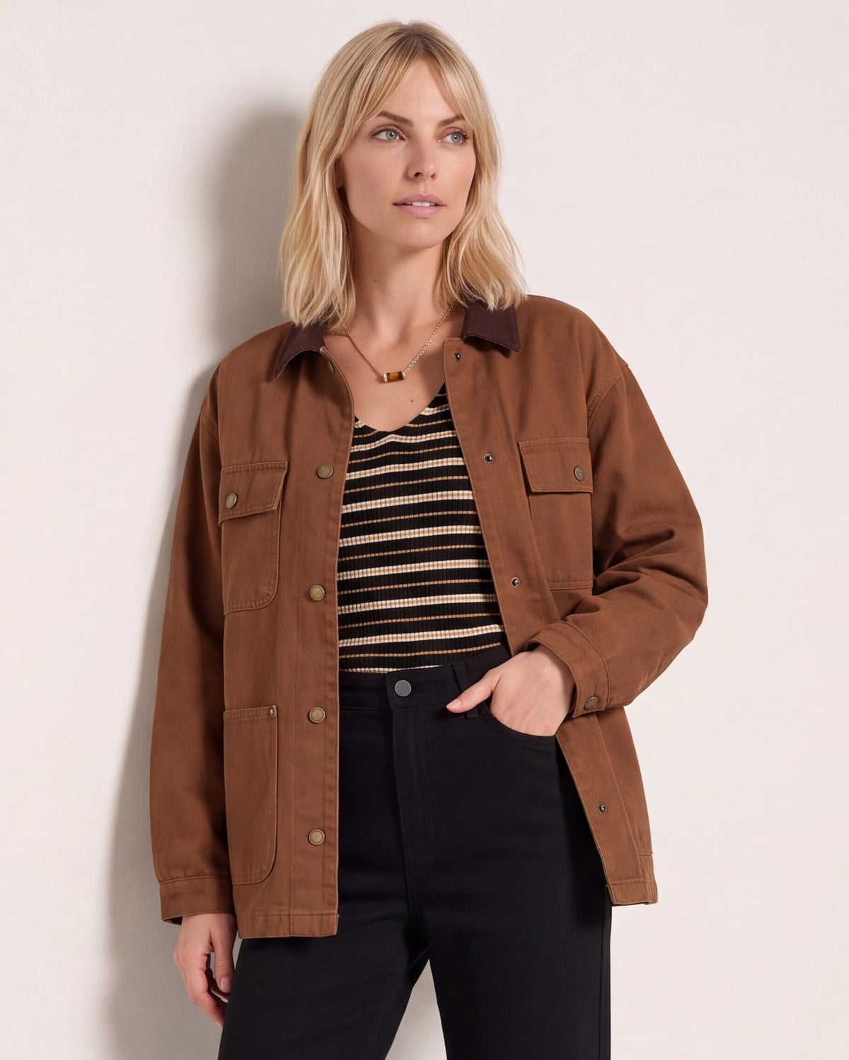 Nutmeg $|& Thread & Supply Martingale Barn Jacket - SOF Front