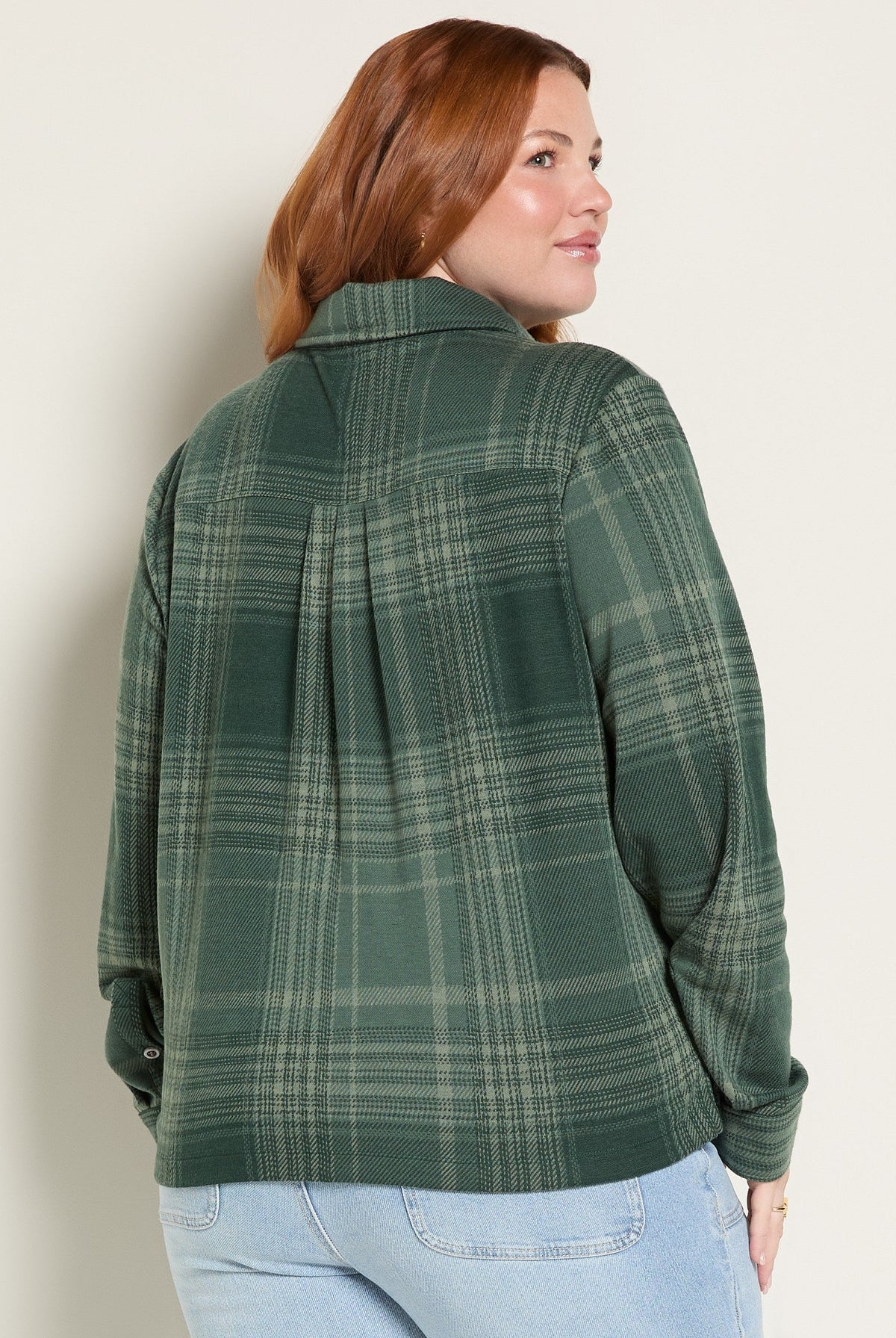 Pine Plaid $|& SEAS Amber Button Down Plaid - SOF Back