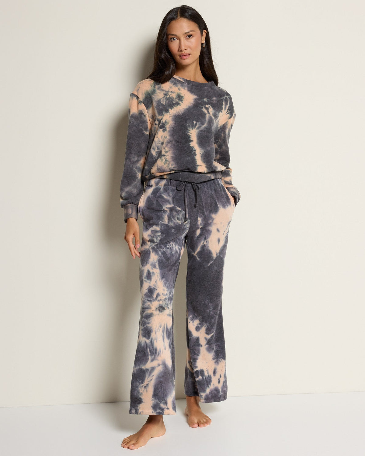 Black/Peach $|& SEAS Lara Drawstring Pant - UGC On Fig
