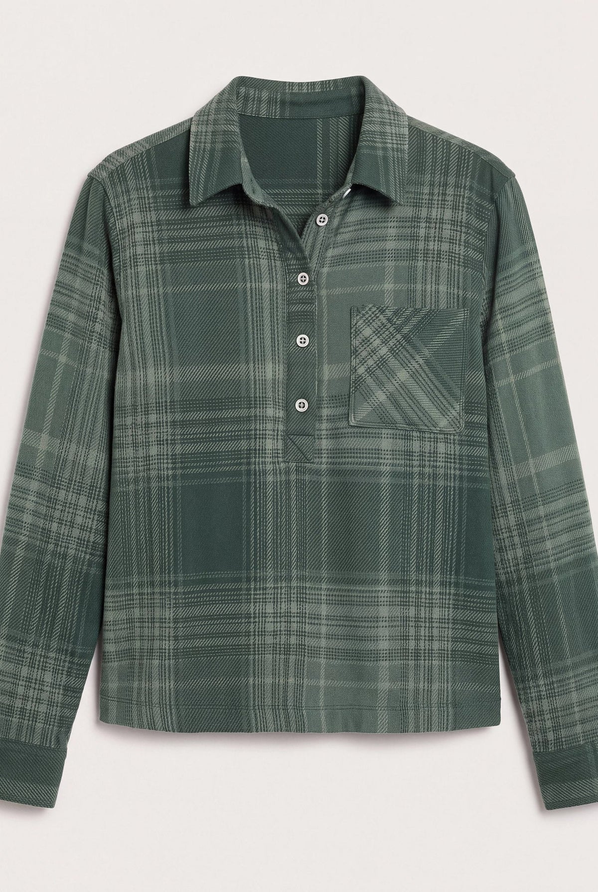 Pine Plaid $|& SEAS Amber Button Down Plaid - Hanger Detail