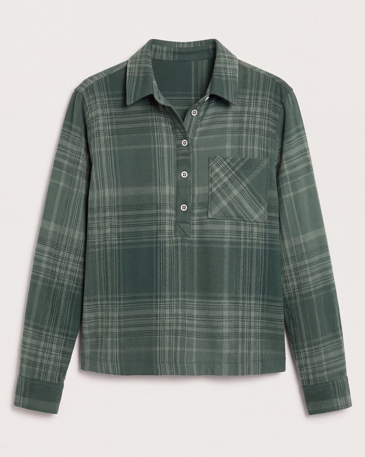 Pine Plaid $|& SEAS Amber Button Down Plaid - Hanger Detail